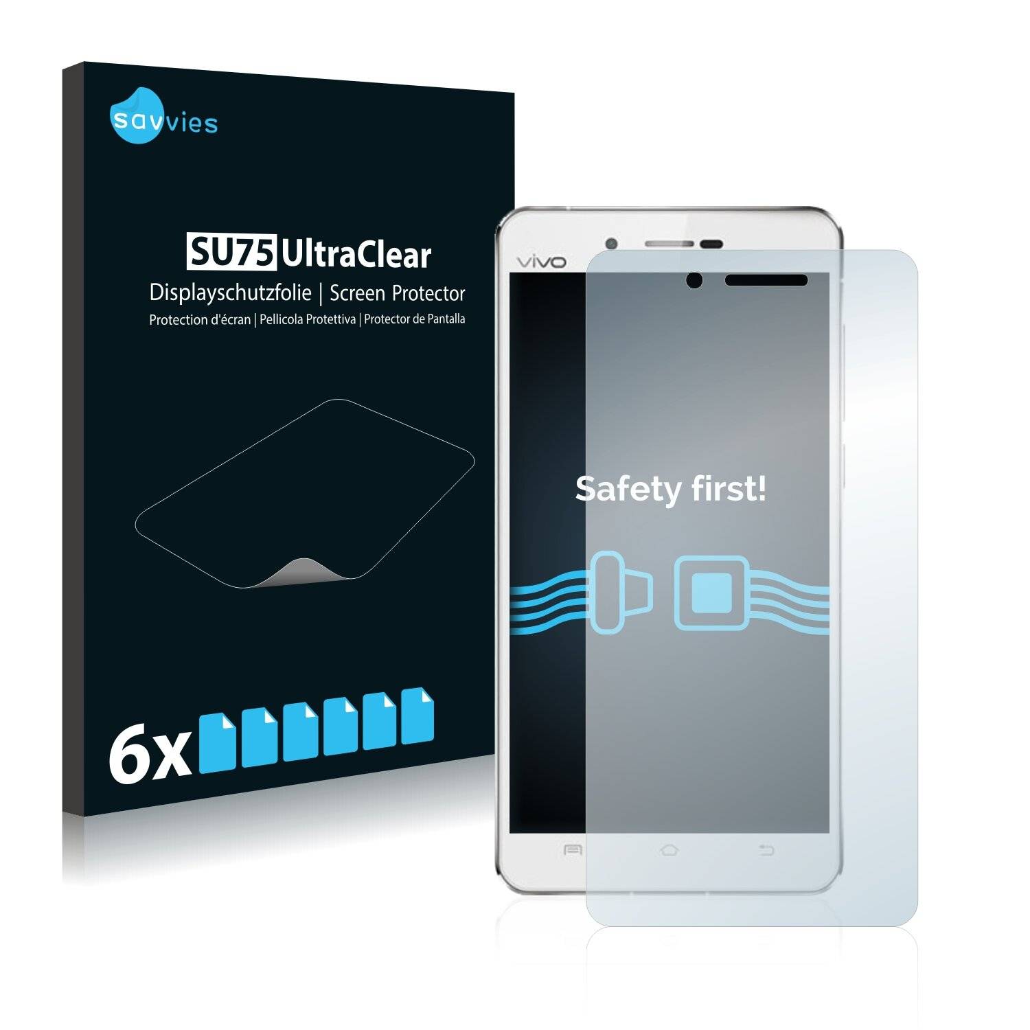 6x Savvies SU75 Displayschutzfolie für Vivo X5
