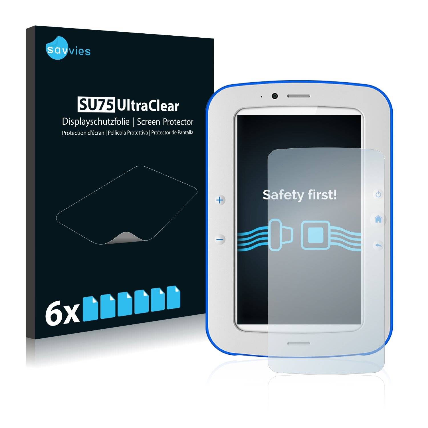 6x Savvies SU75 Displayschutzfolie für Polaroid Kids Tablet