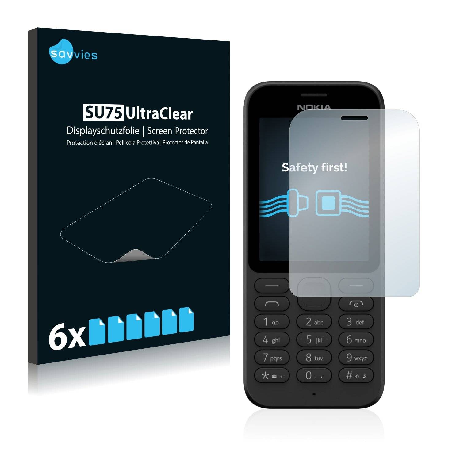 6x Savvies SU75 Displayschutzfolie für Microsoft Nokia