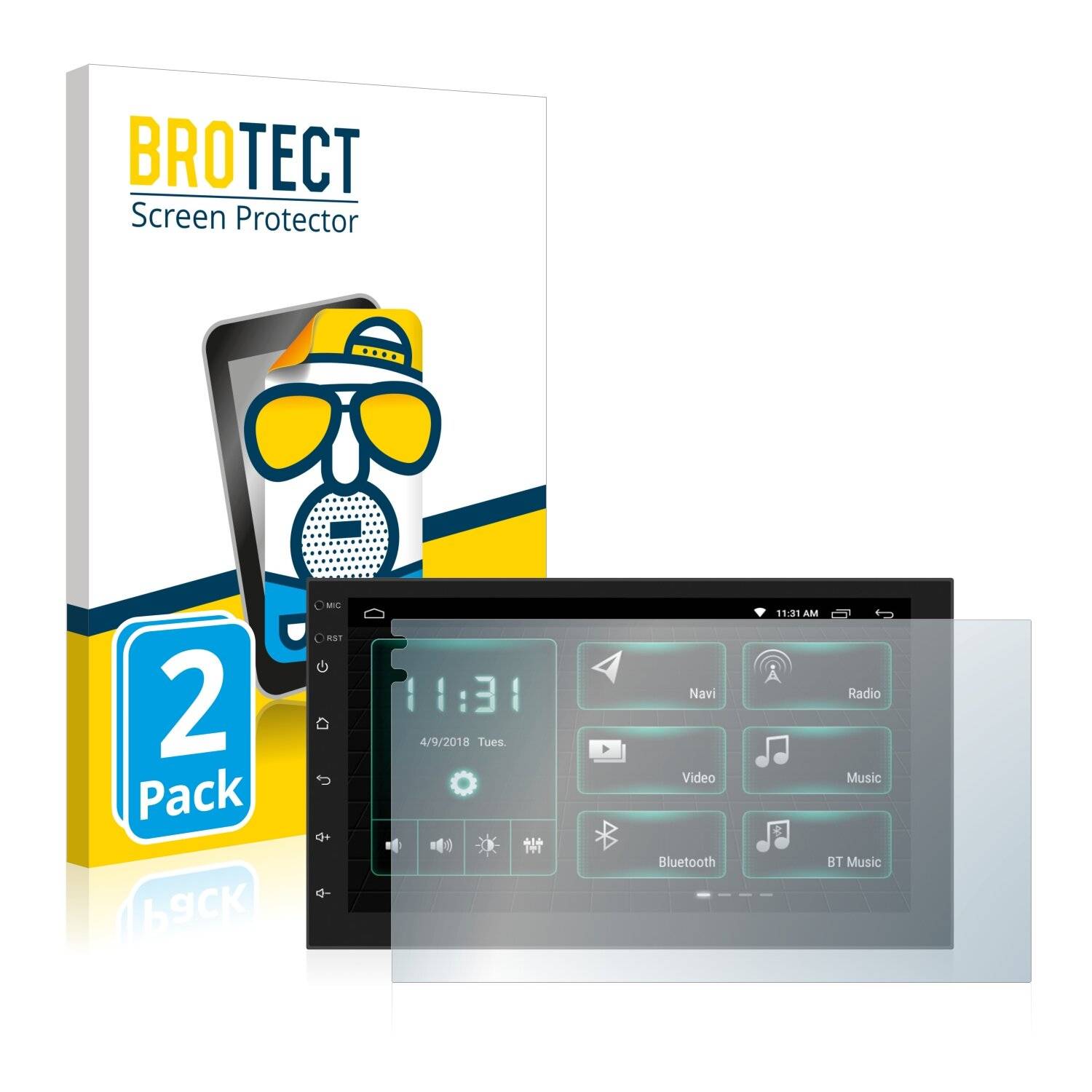 2x BROTECT Matte Displayschutzfolie für Phonocar MediaStation 2Din - Entspiegelt,