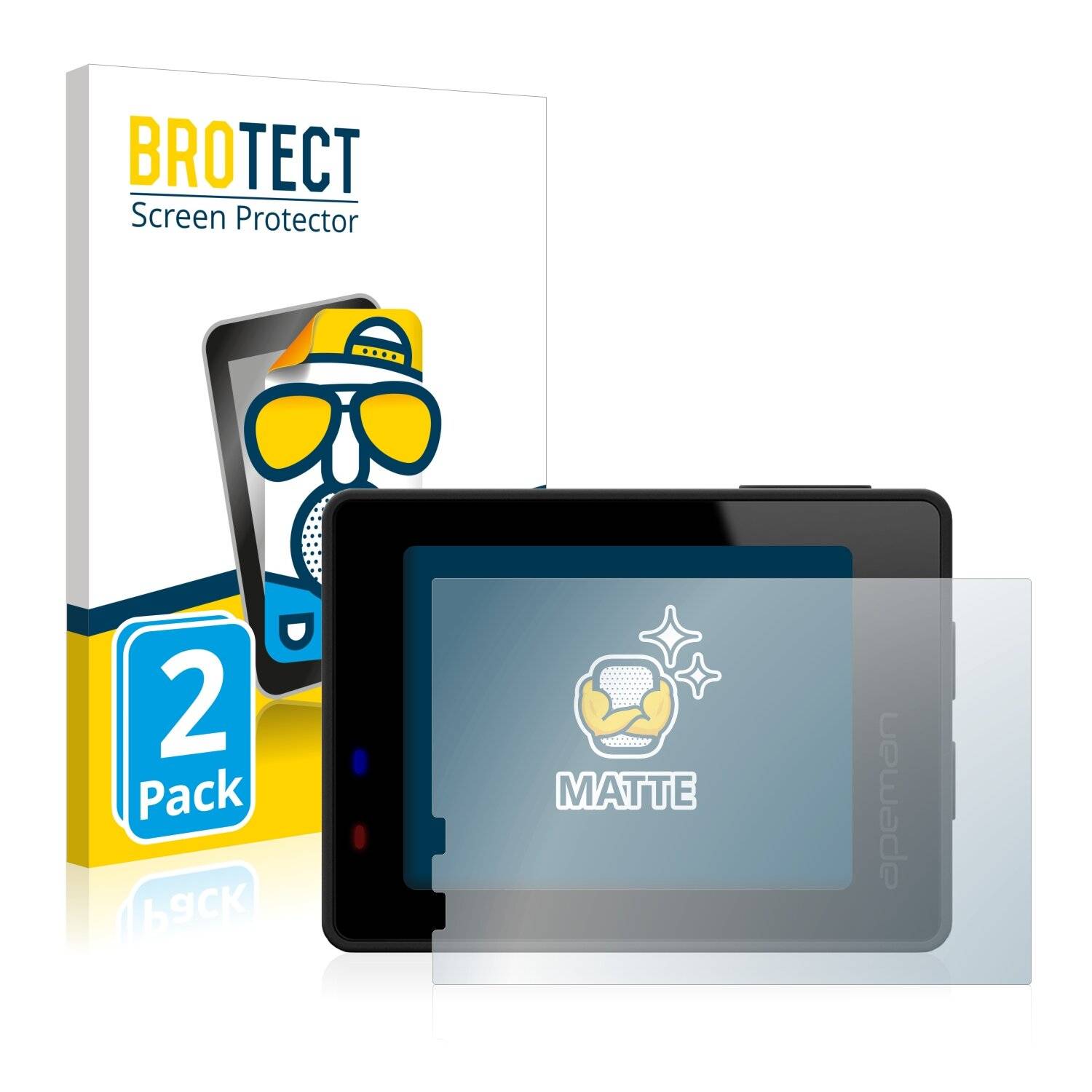 2x BROTECT Matte Displayschutzfolie für Apeman A77 - Entspiegelt,