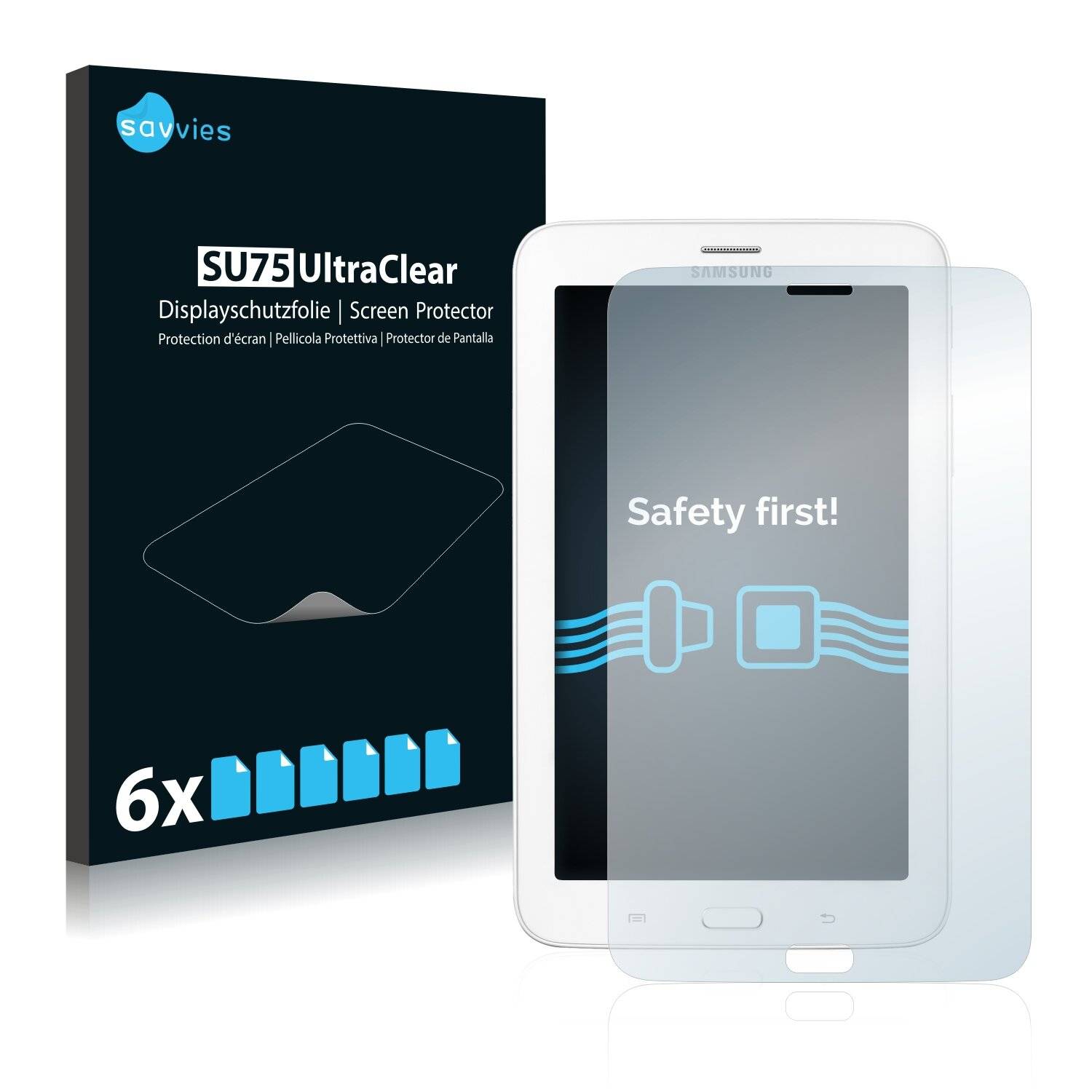 6x Savvies SU75 Displayschutzfolie für Samsung Galaxy Tab 3