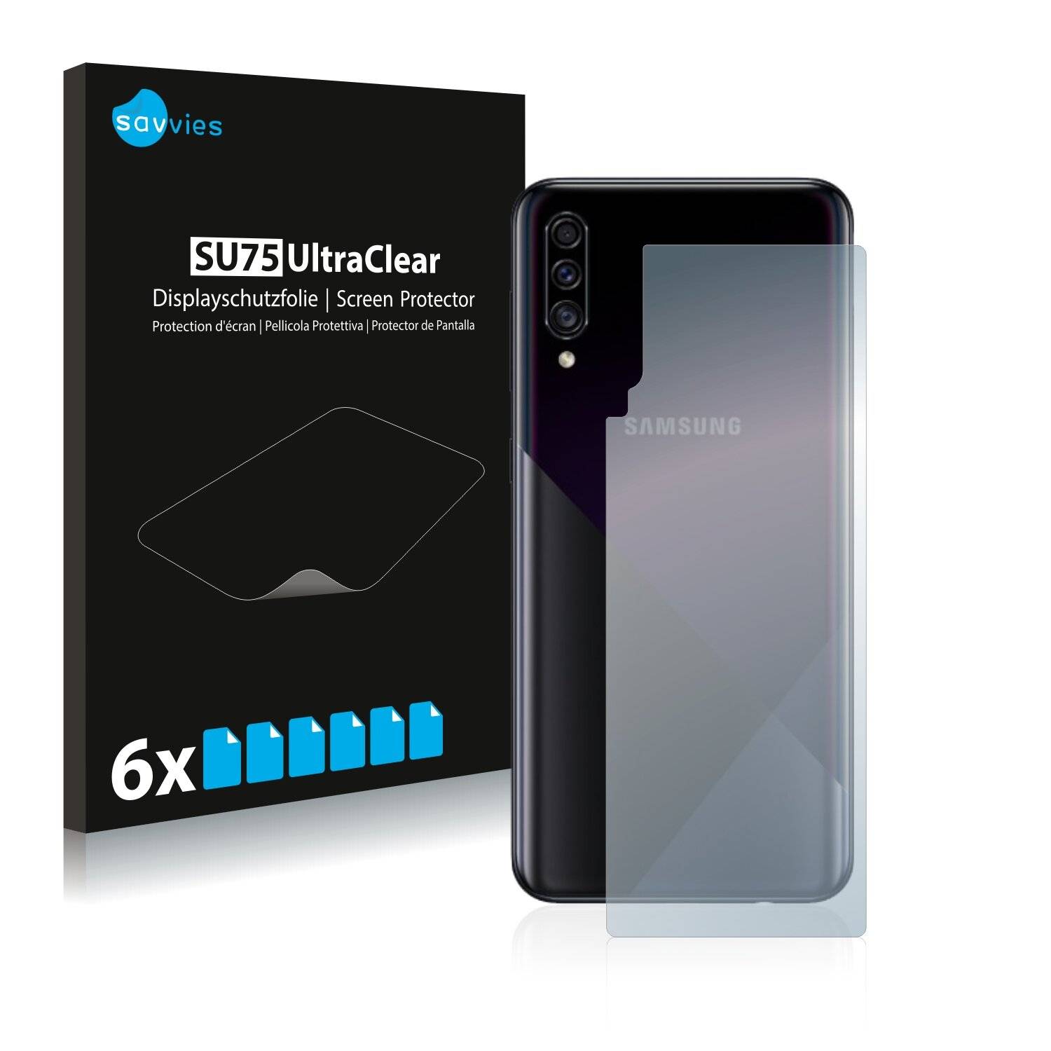 6x Savvies SU75 Displayschutzfolie für Samsung Galaxy A30s