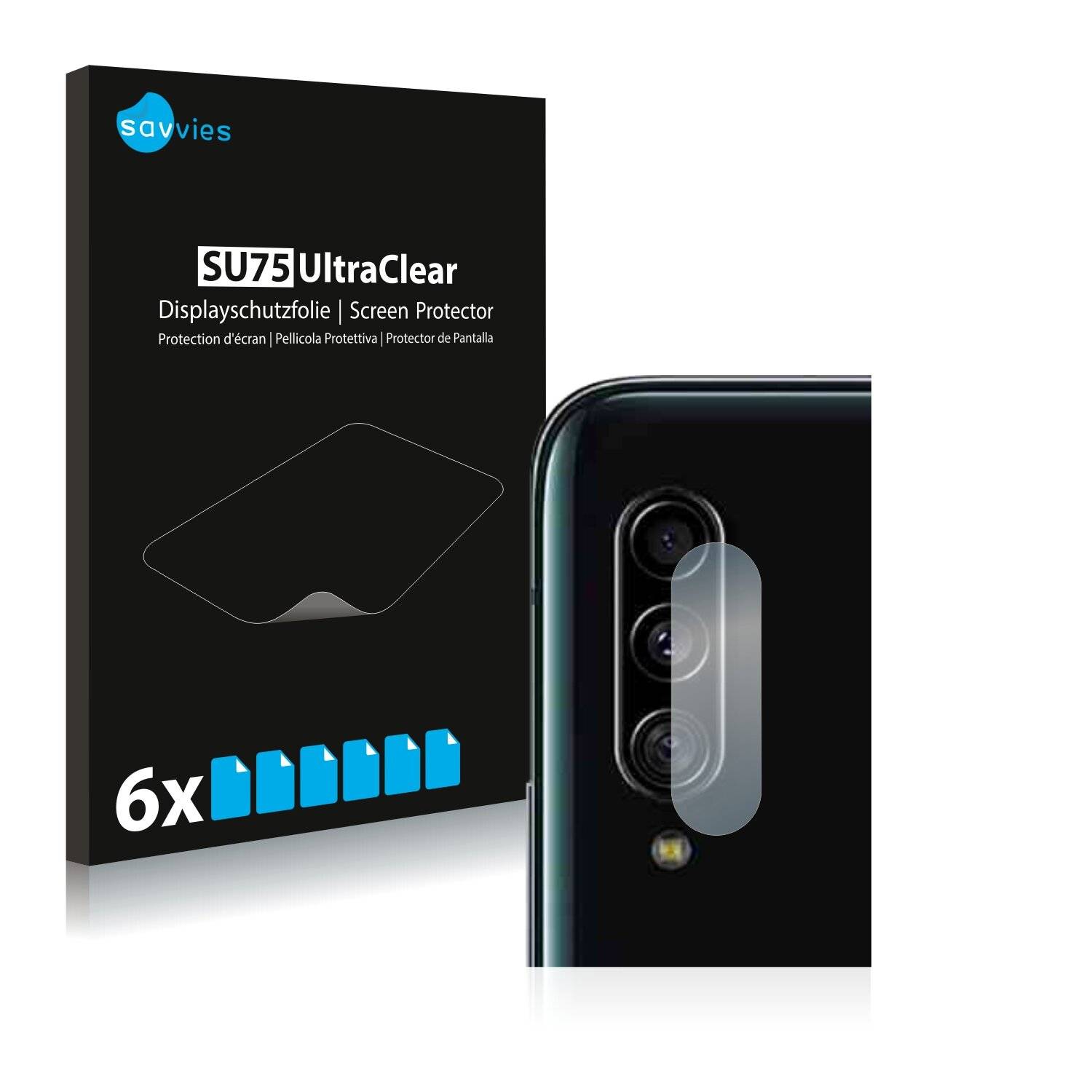 6x Savvies SU75 Displayschutzfolie für Samsung Galaxy A90 5G (NUR