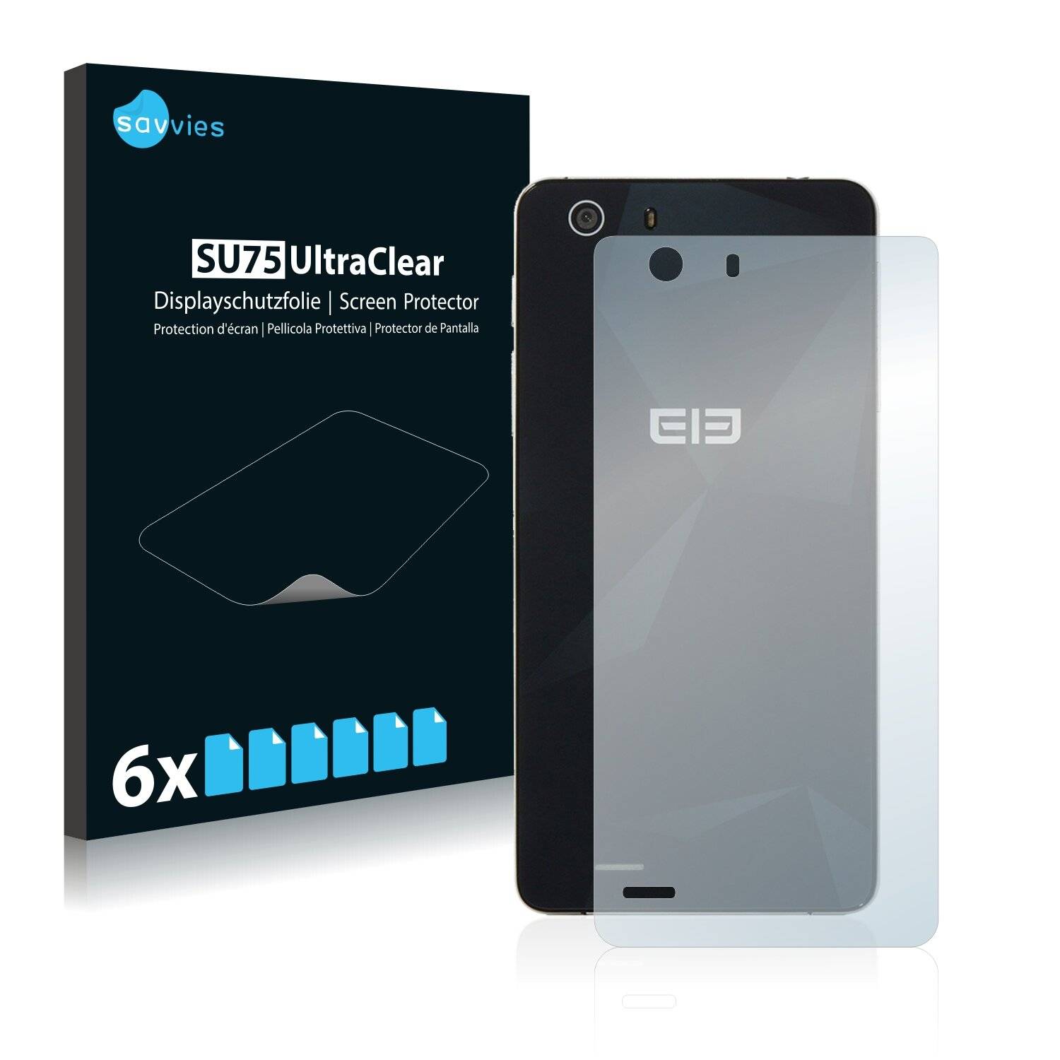 6x Savvies SU75 Displayschutzfolie für Elephone S2 Plus