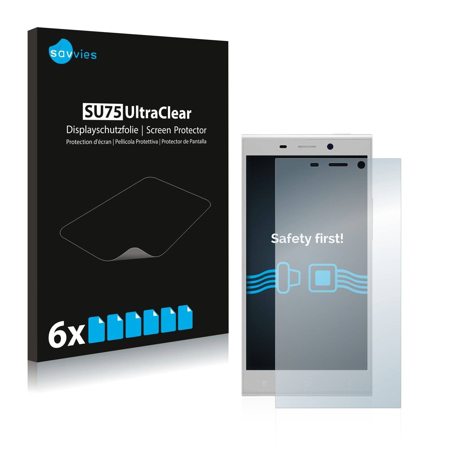 6x Savvies SU75 Displayschutzfolie für Gionee Elife