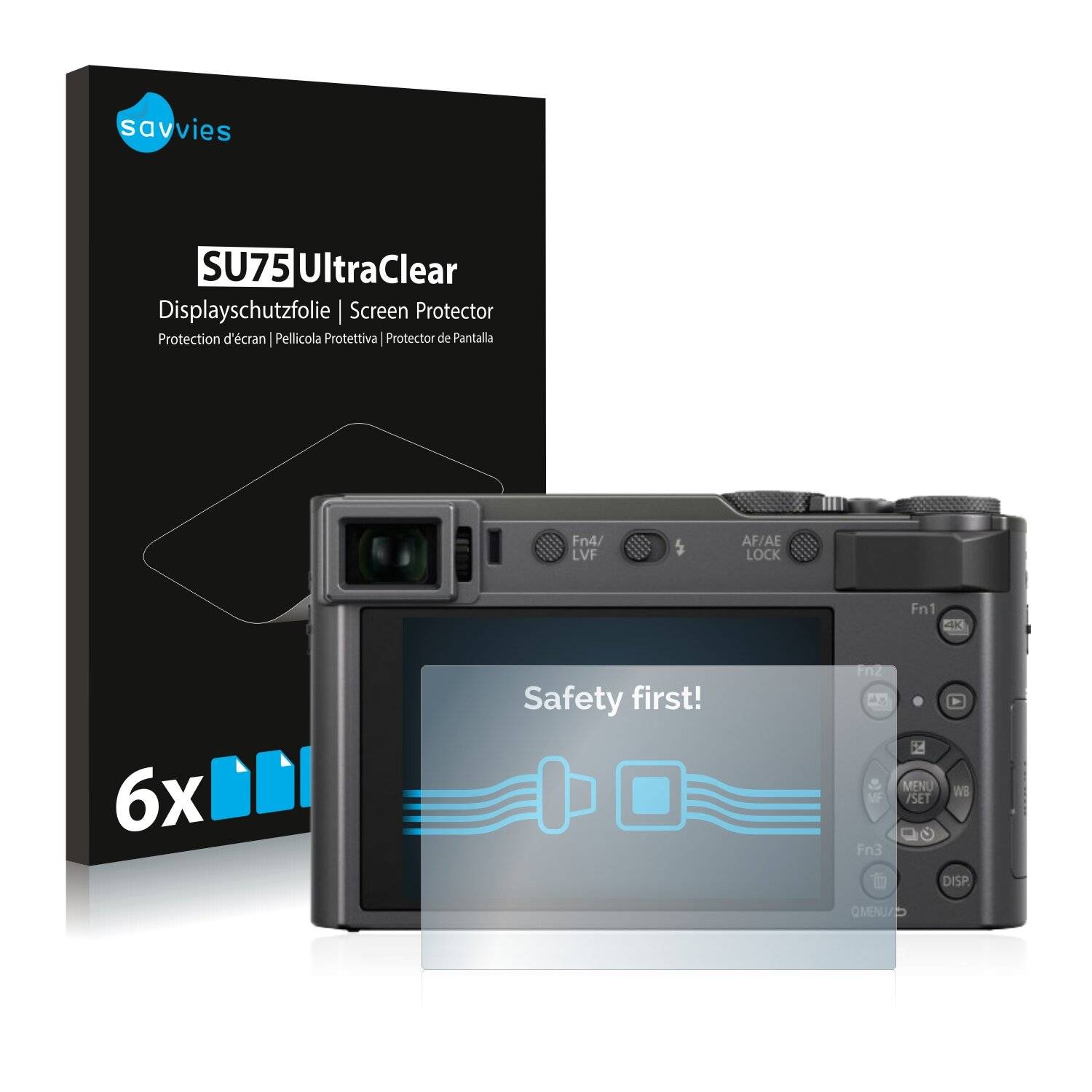 6x Savvies SU75 Displayschutzfolie für Panasonic Lumix