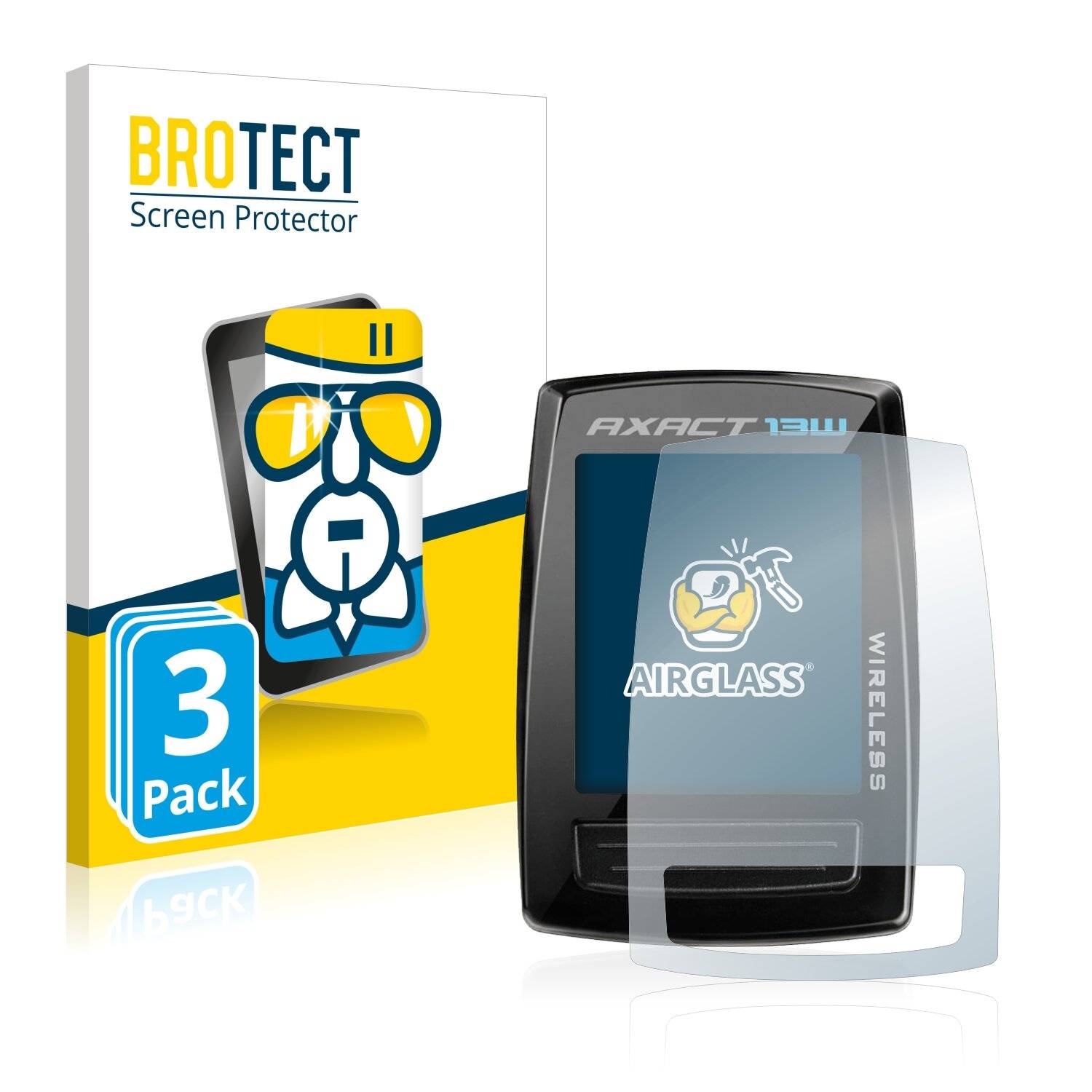 3x BROTECT AirGlass Schutzglas Folie für Giant Axact