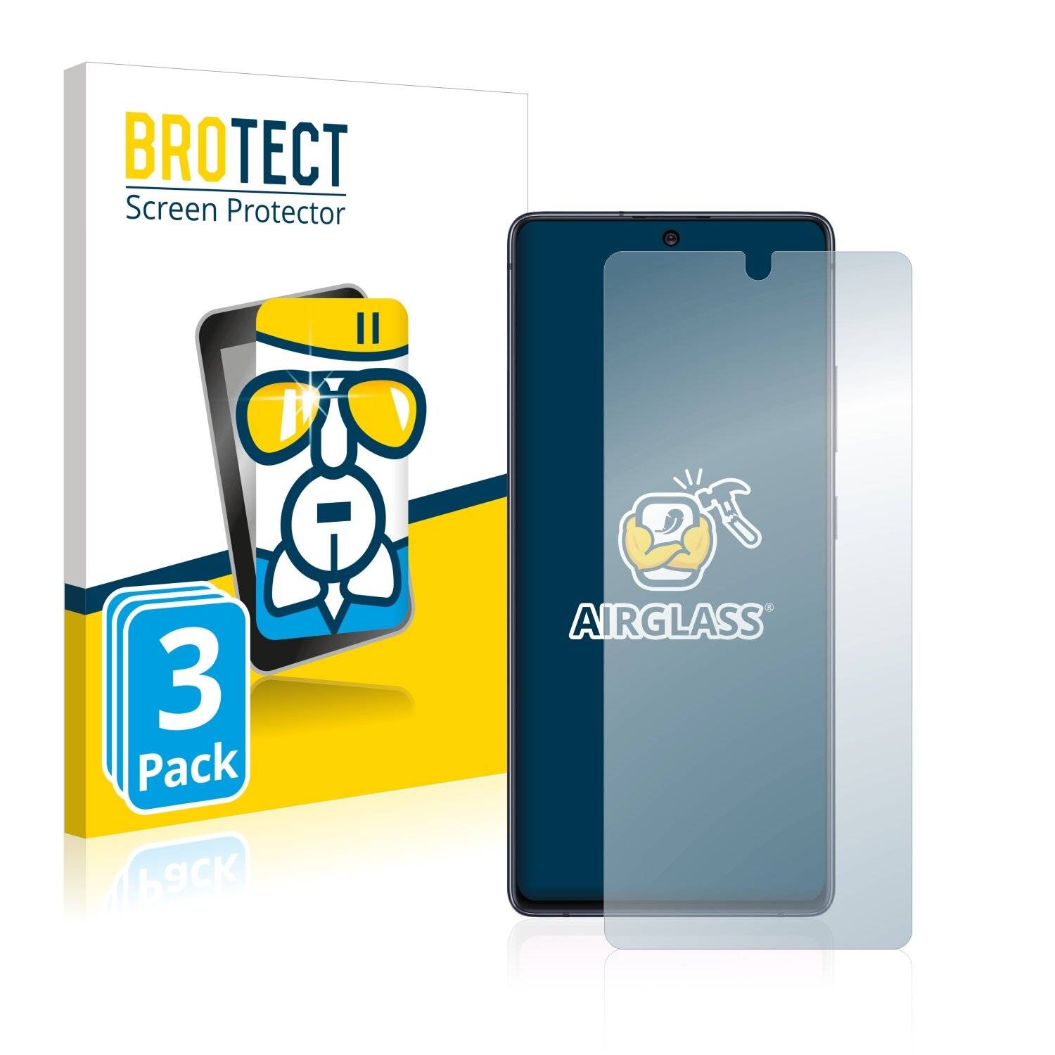 3x BROTECT AirGlass Schutzglas Folie für Samsung Galaxy S10