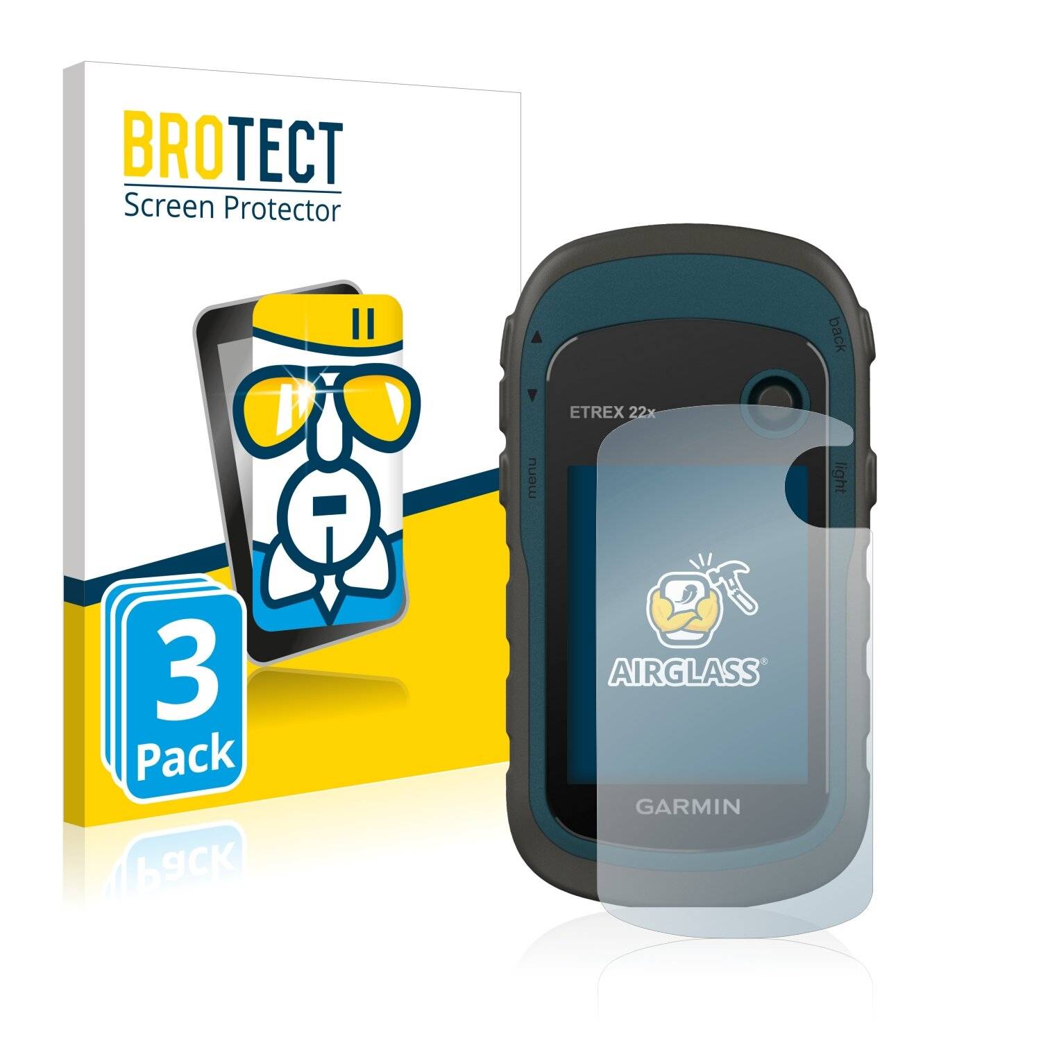 3x BROTECT AirGlass Schutzglas Folie für Garmin eTrex