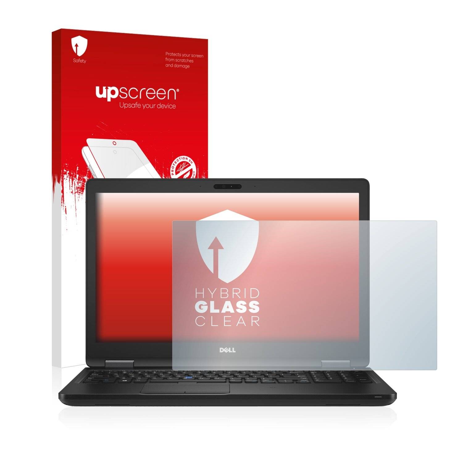 upscreen Hybrid Glass Clear Premium Schutzglas Folie für Dell Latitude