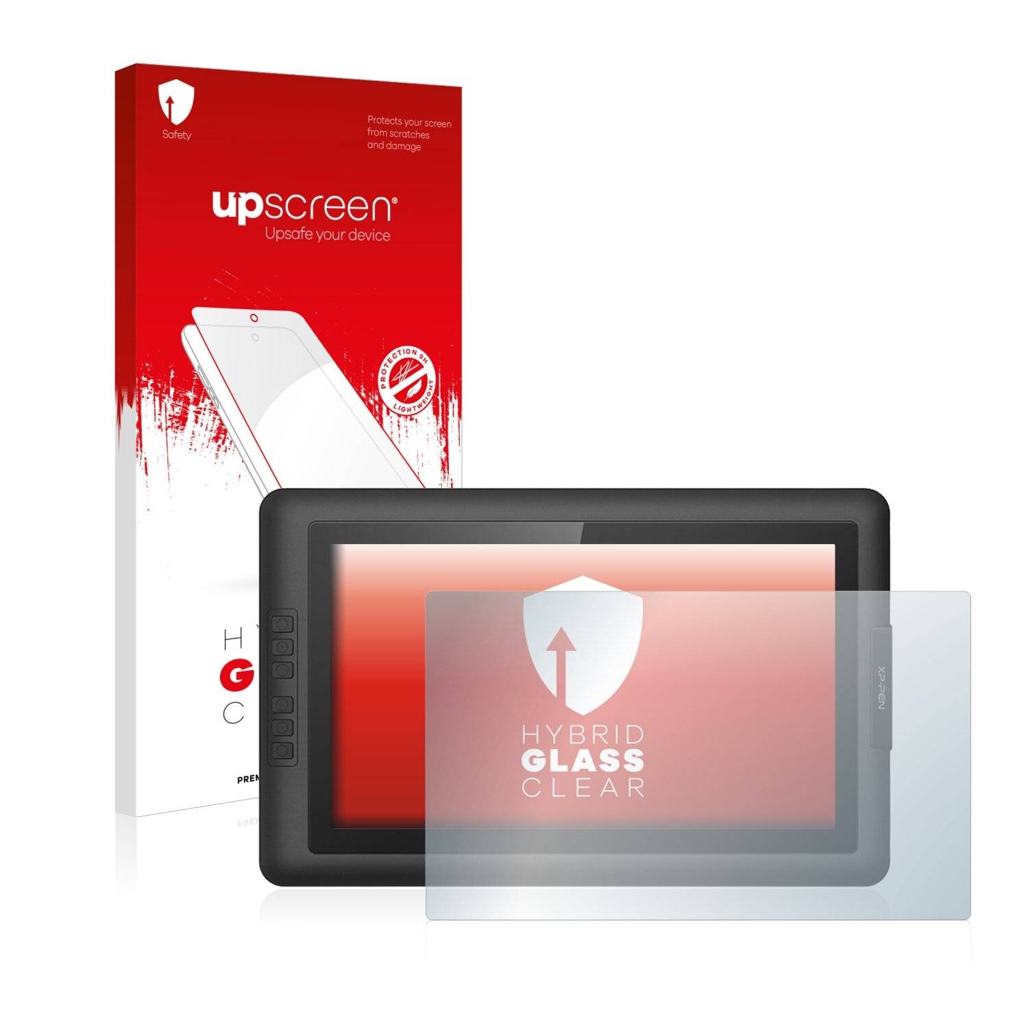 upscreen Hybrid Glass Clear Premium Schutzglas Folie für XP-Pen Artist