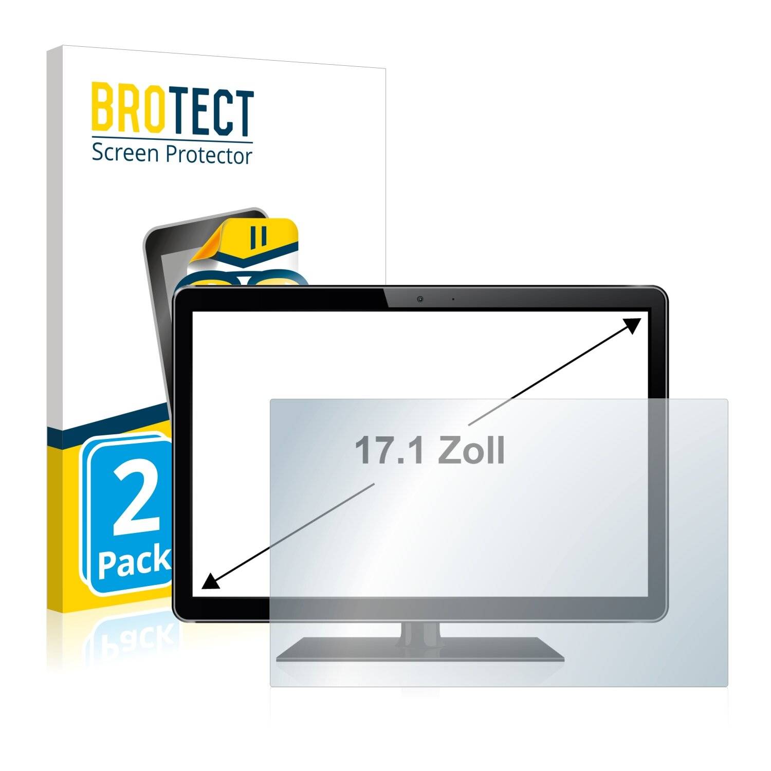 BROTECT HD-Clear Displayschutzfolie für Kassensysteme mit 17.1 Zoll Displays [378 mm x 212.8