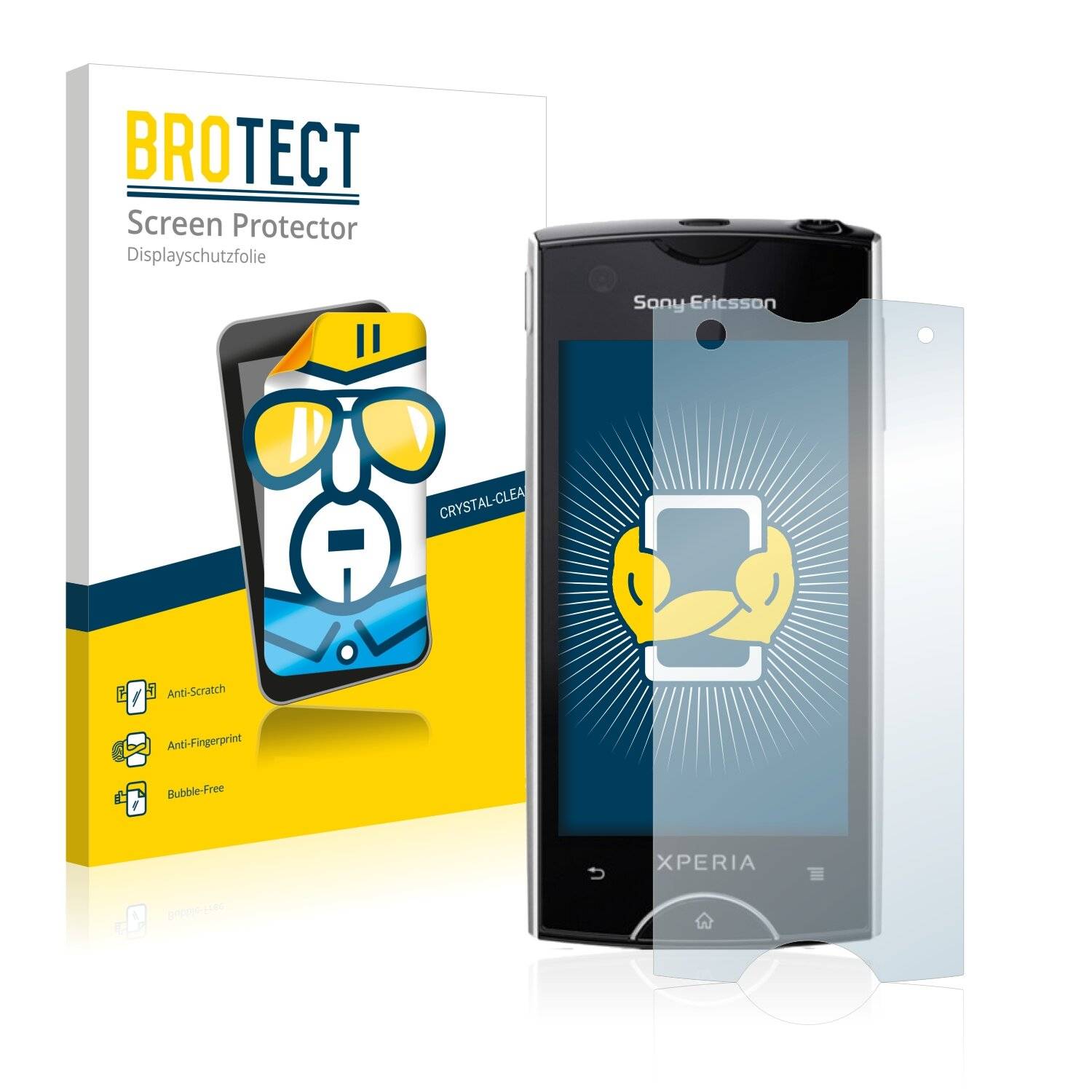 2x BROTECT HD-Clear Displayschutzfolie für Sony Ericsson Xperia Ray