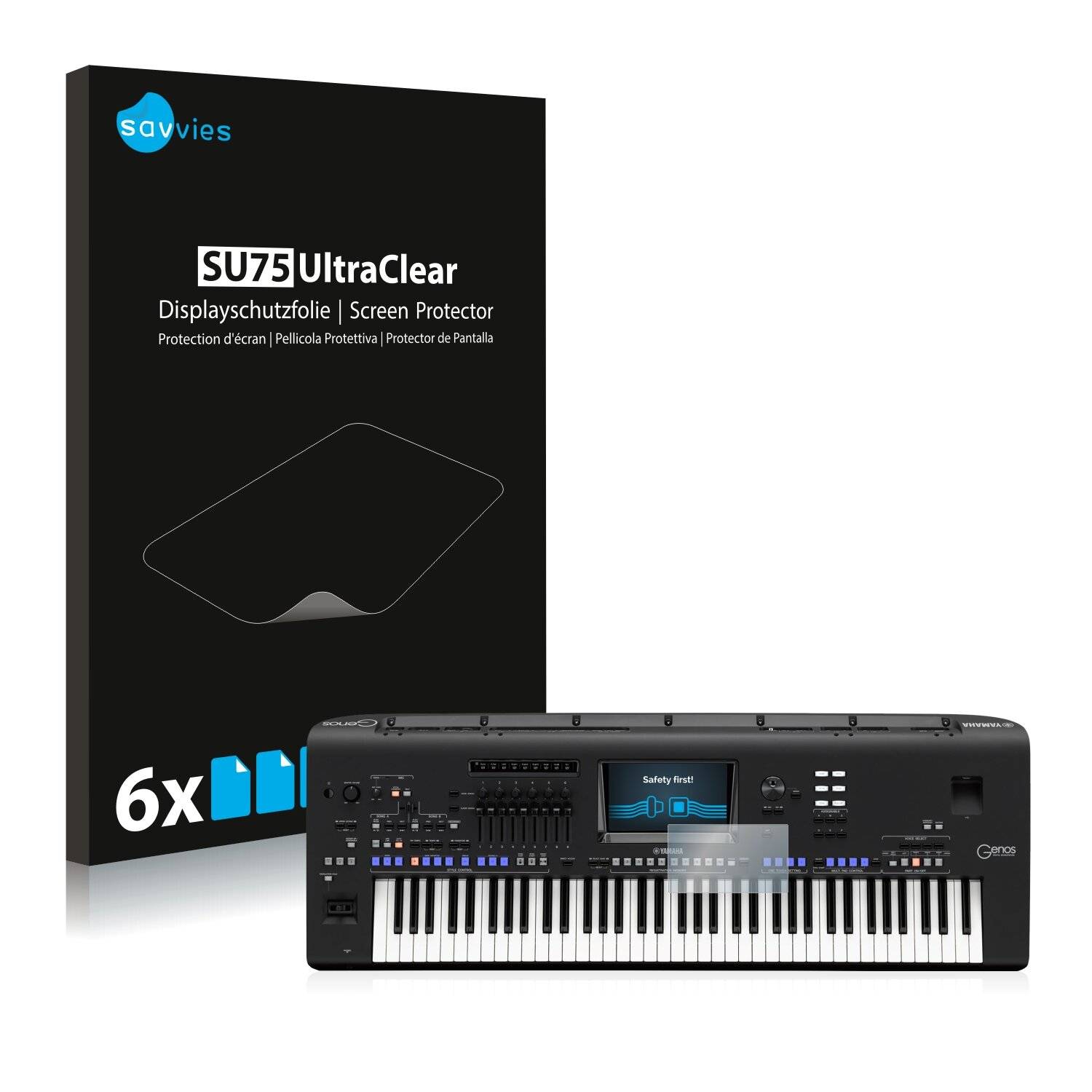 6x Savvies SU75 Displayschutzfolie für Yamaha