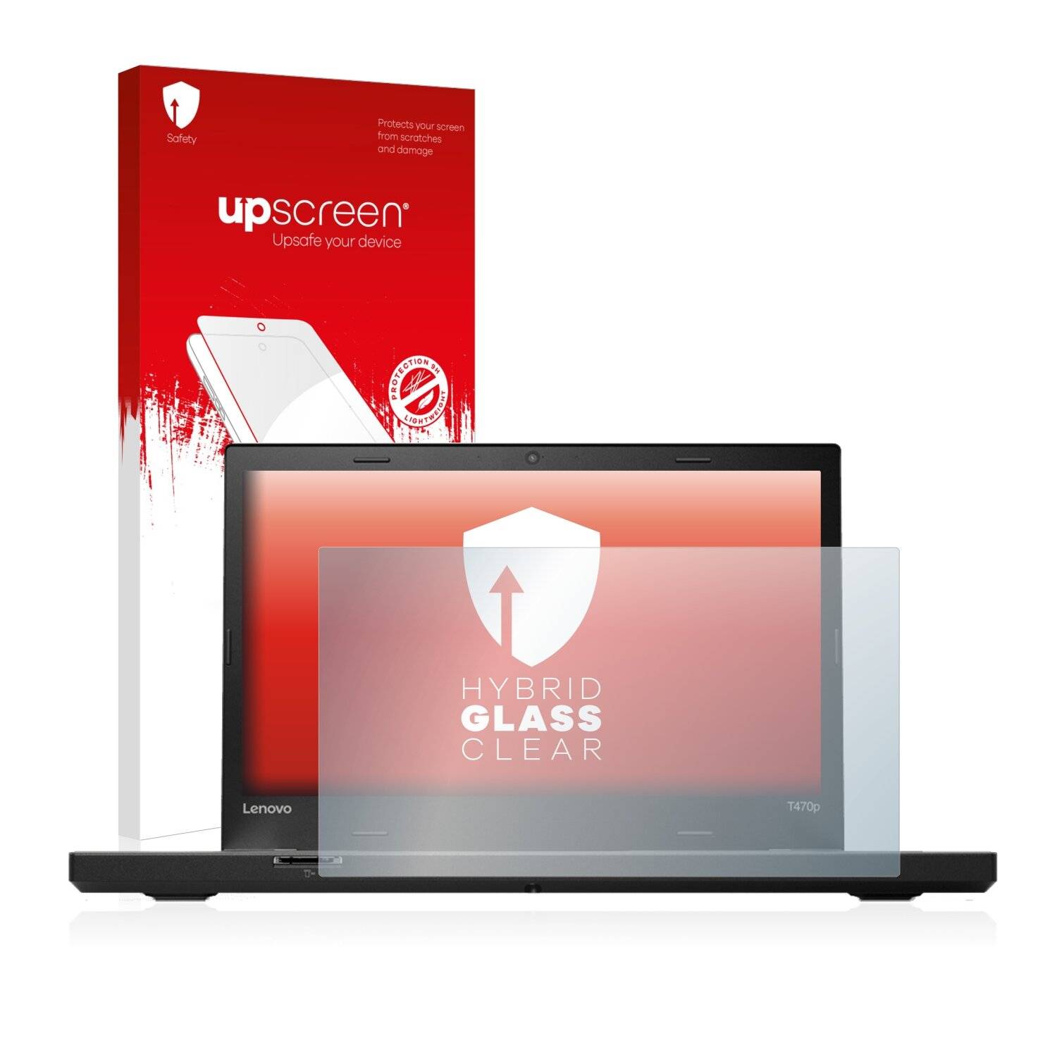 upscreen Hybrid Glass Clear Premium Schutzglas Folie für Lenovo ThinkPad