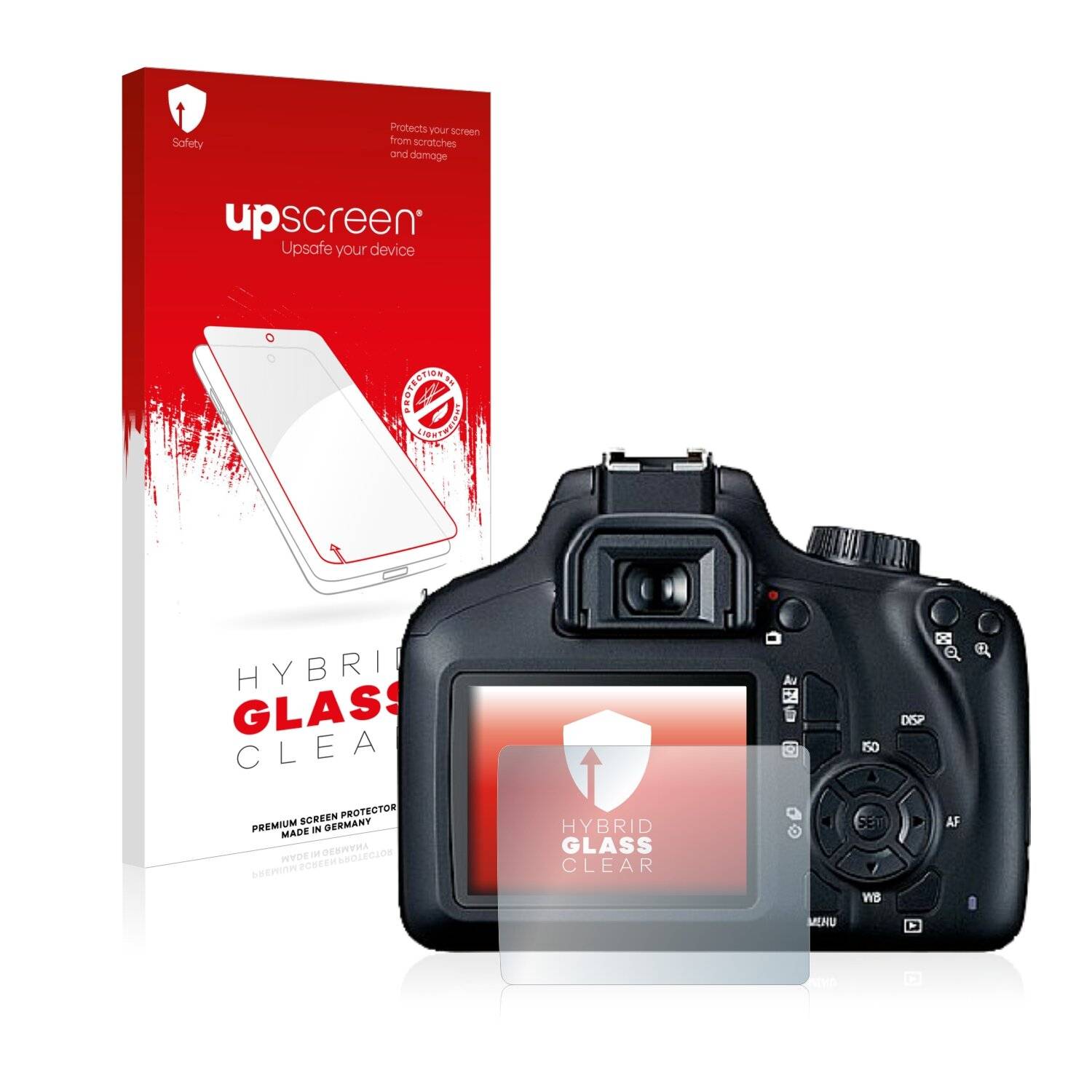 upscreen Hybrid Glass Clear Premium Schutzglas Folie für Canon EOS
