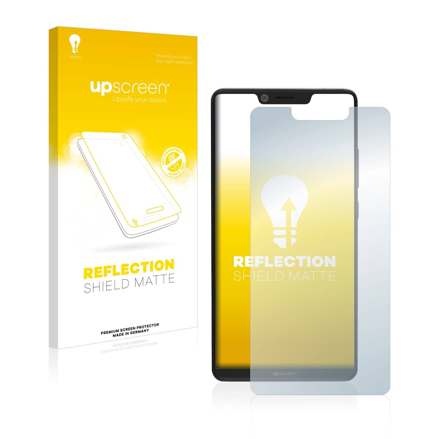 upscreen Reflection Shield Matte Premium Displayschutzfolie für Sharp Aquos