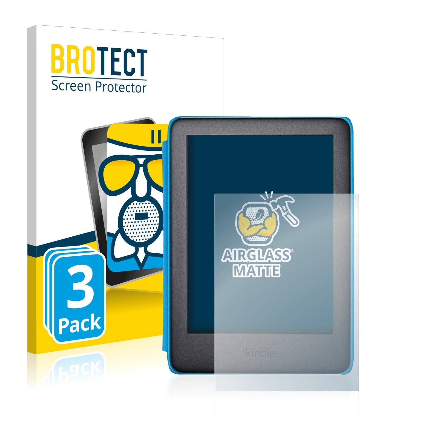 3x BROTECT AirGlass Matte Schutzglas Folie für Amazon Kindle Kids Edition 2019 (10.