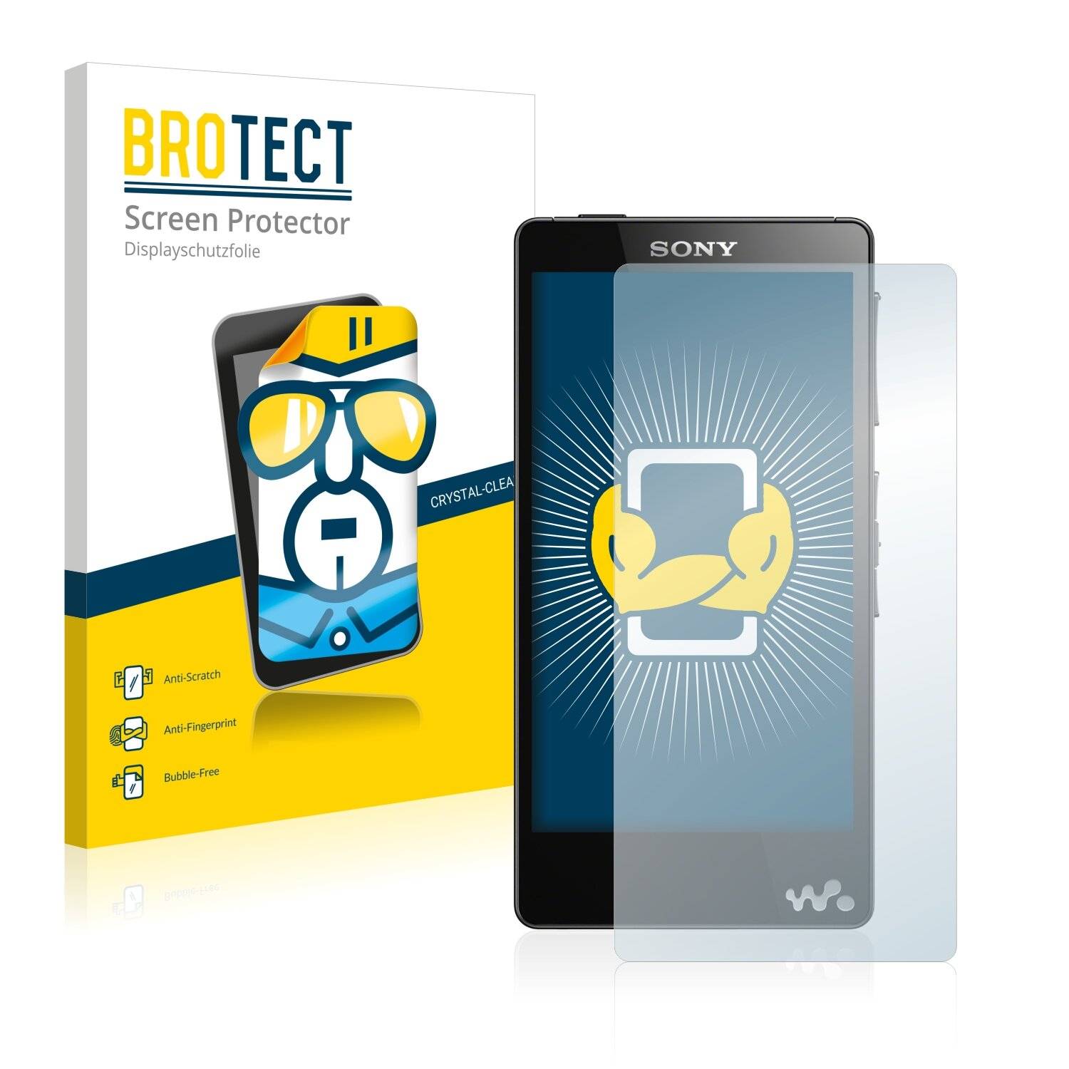 2x BROTECT HD-Clear Displayschutzfolie für Sony Walkman