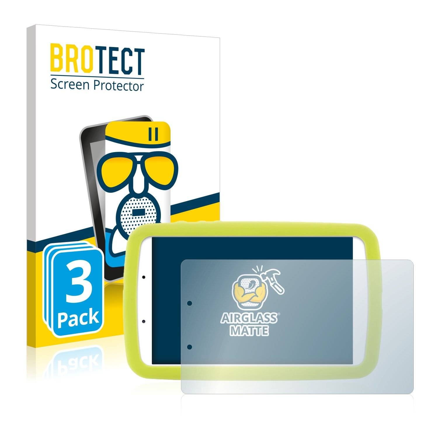 3x BROTECT AirGlass Matte Schutzglas Folie für Samsung Galaxy Tab A Kids Edition