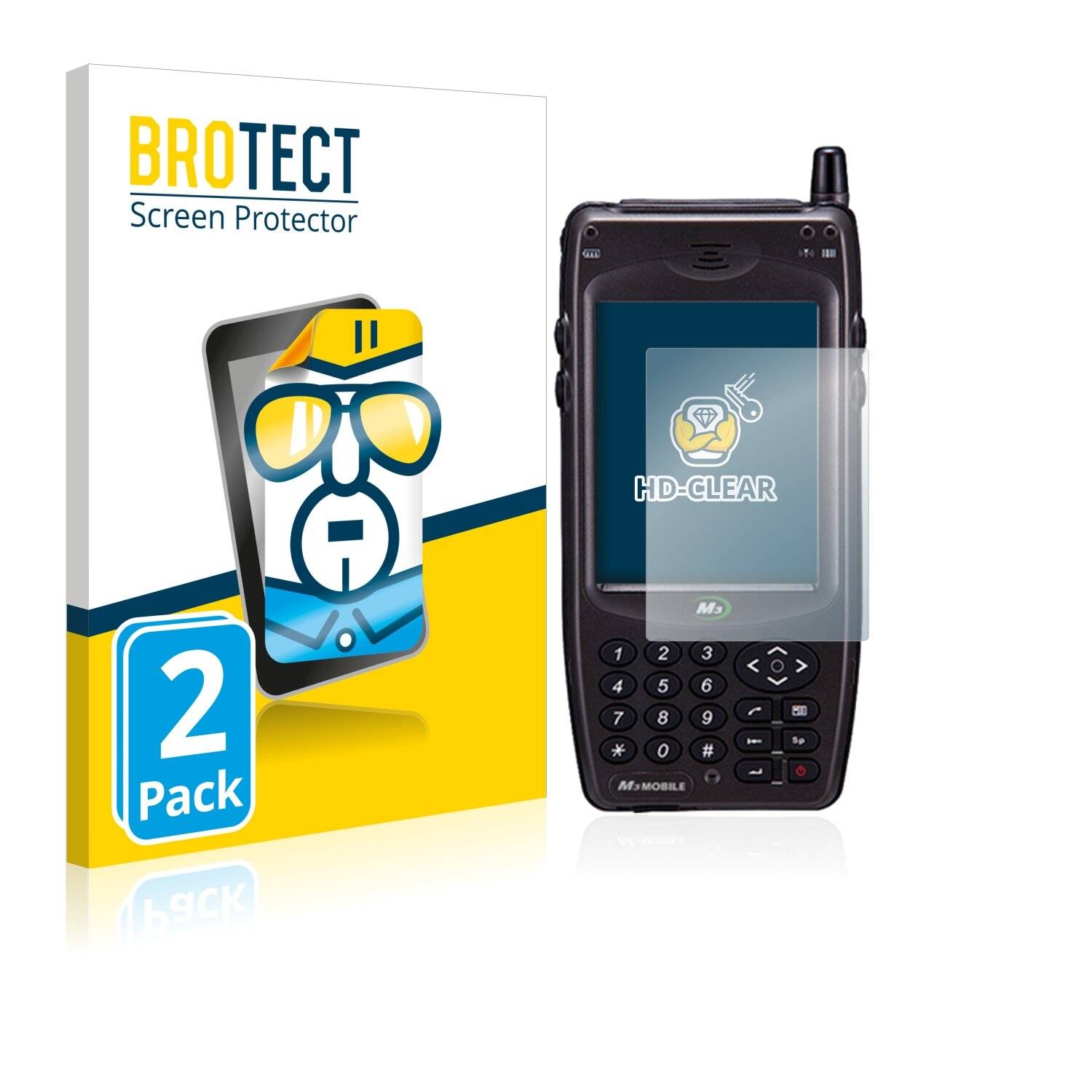 2x BROTECT HD-Clear Displayschutzfolie für M3 Mobile M3