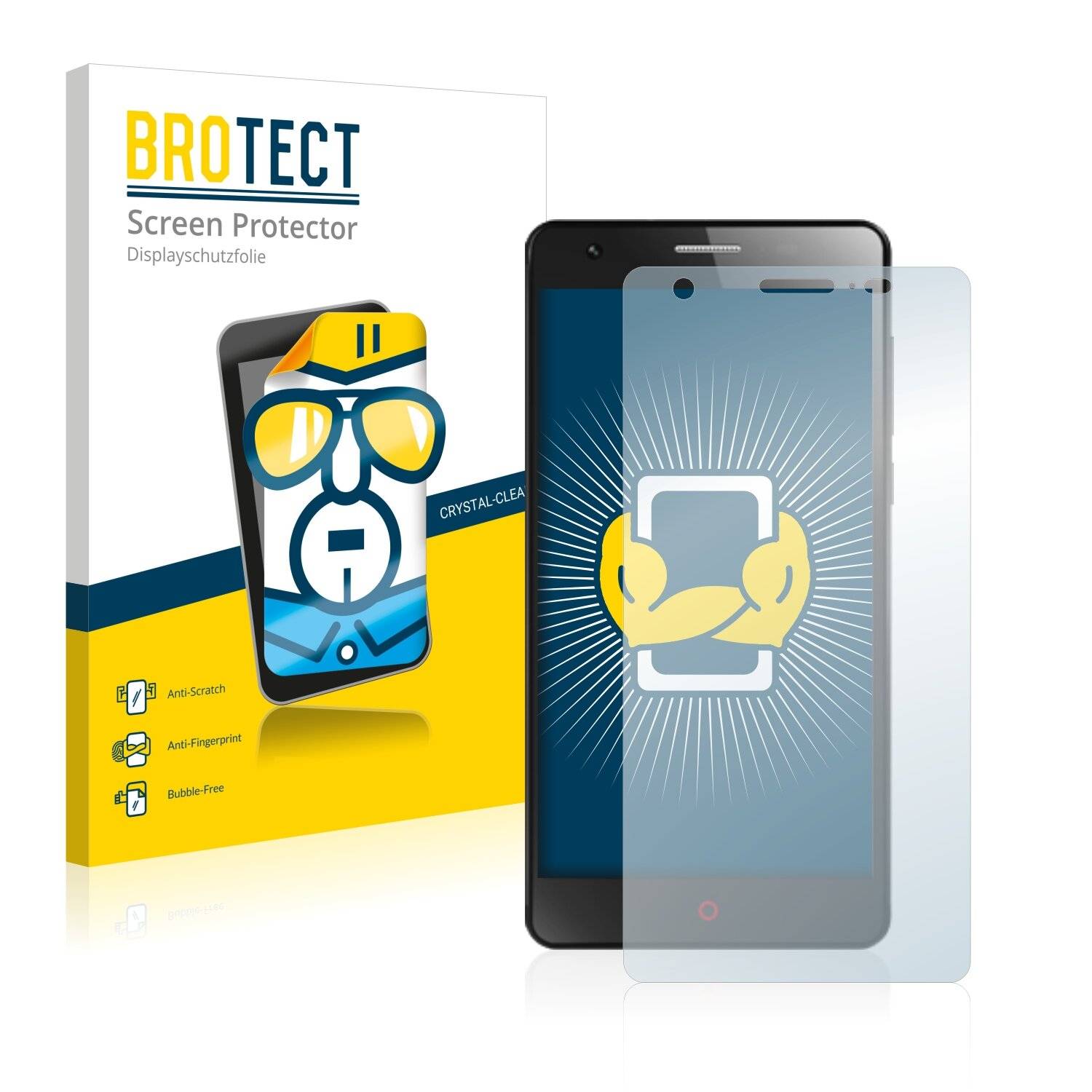 2x BROTECT HD-Clear Displayschutzfolie für Zopo Focus