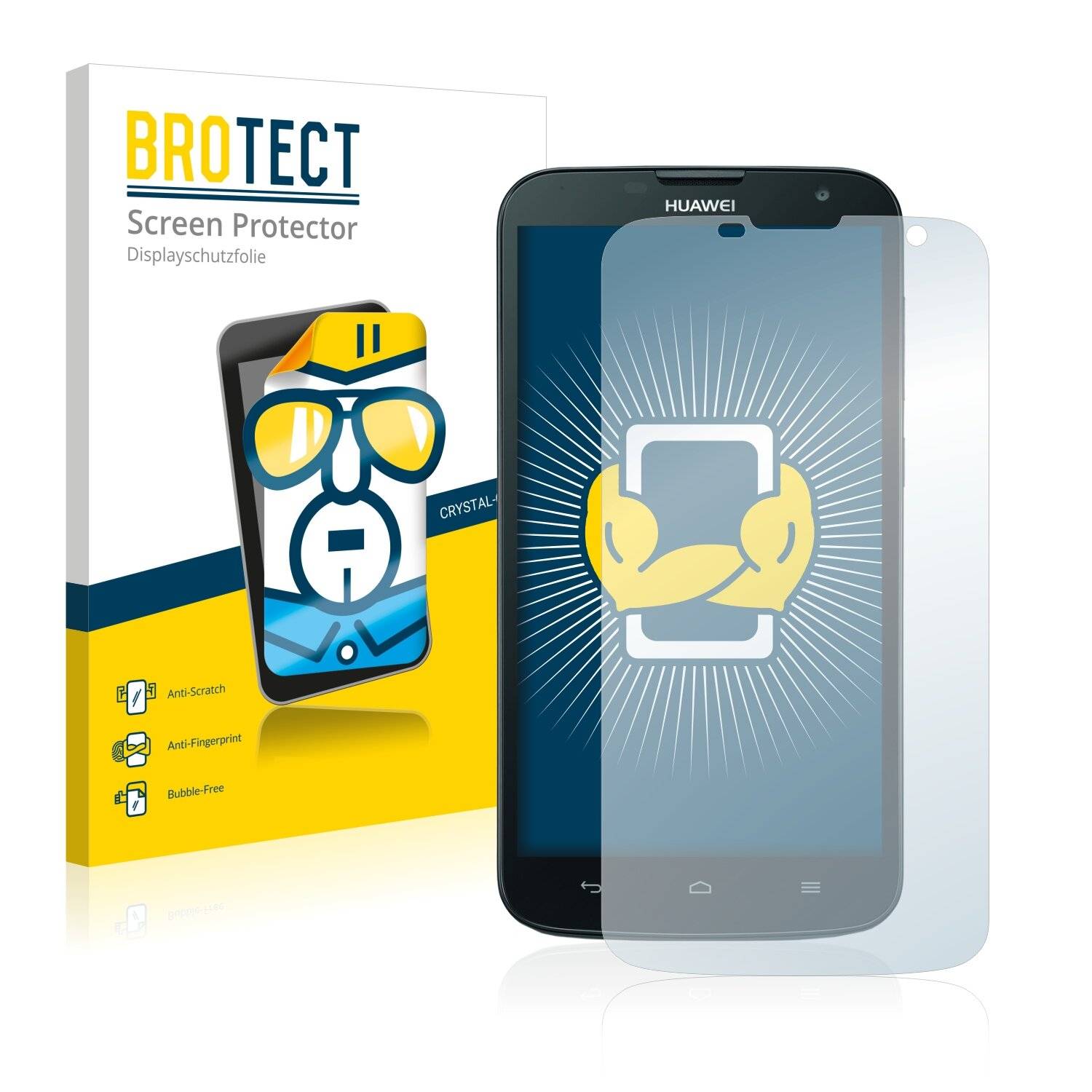 2x BROTECT HD-Clear Displayschutzfolie für Huawei Ascend