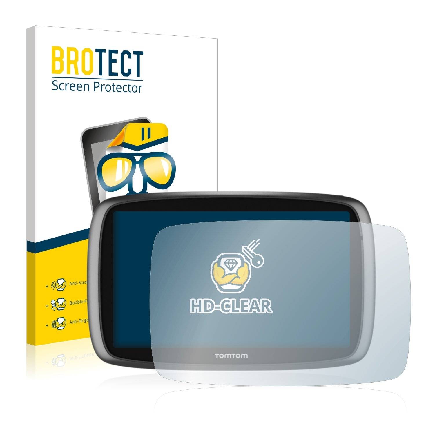 2x BROTECT HD-Clear Displayschutzfolie für TomTom GO