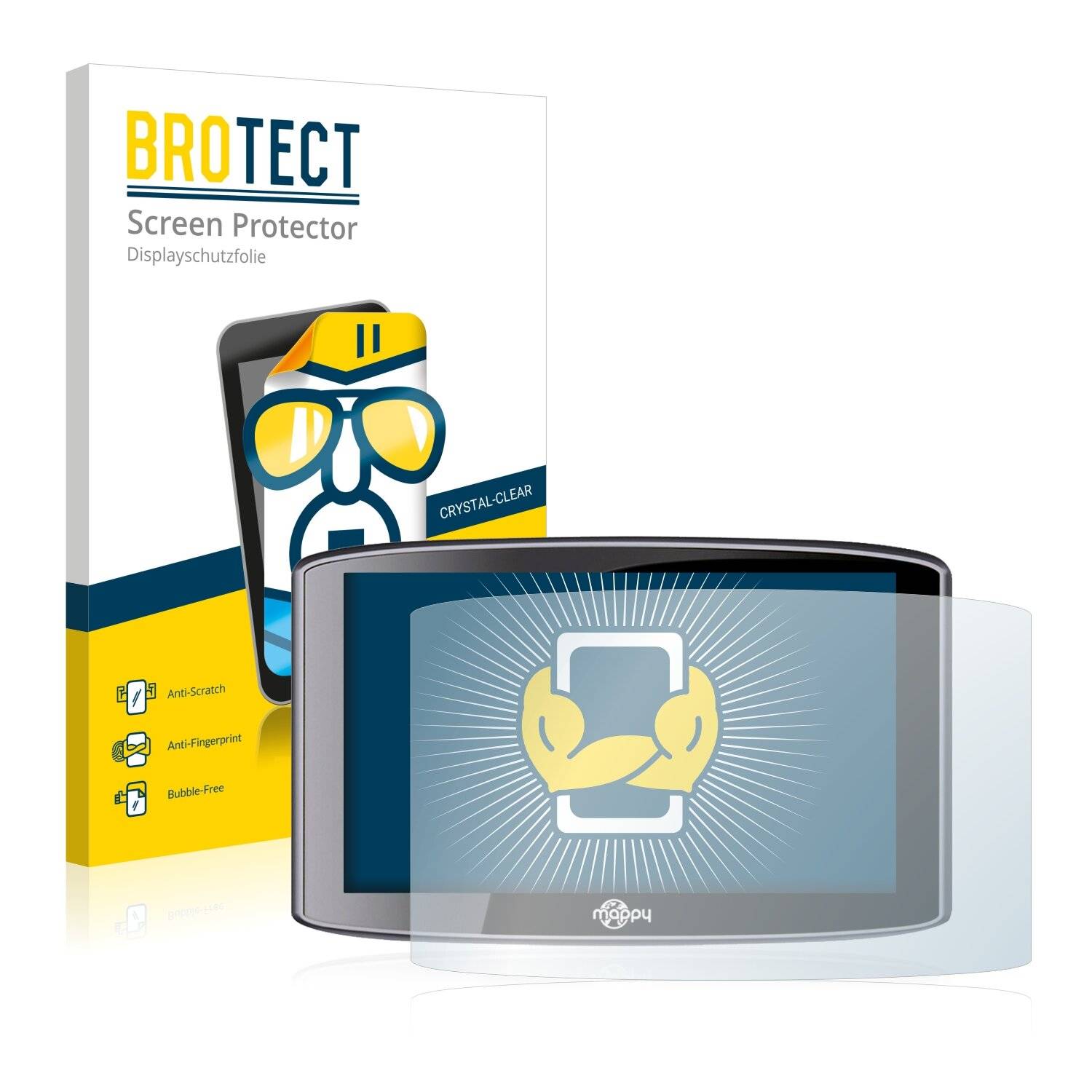 2x BROTECT HD-Clear Displayschutzfolie für Logicom Mappy Ulti
