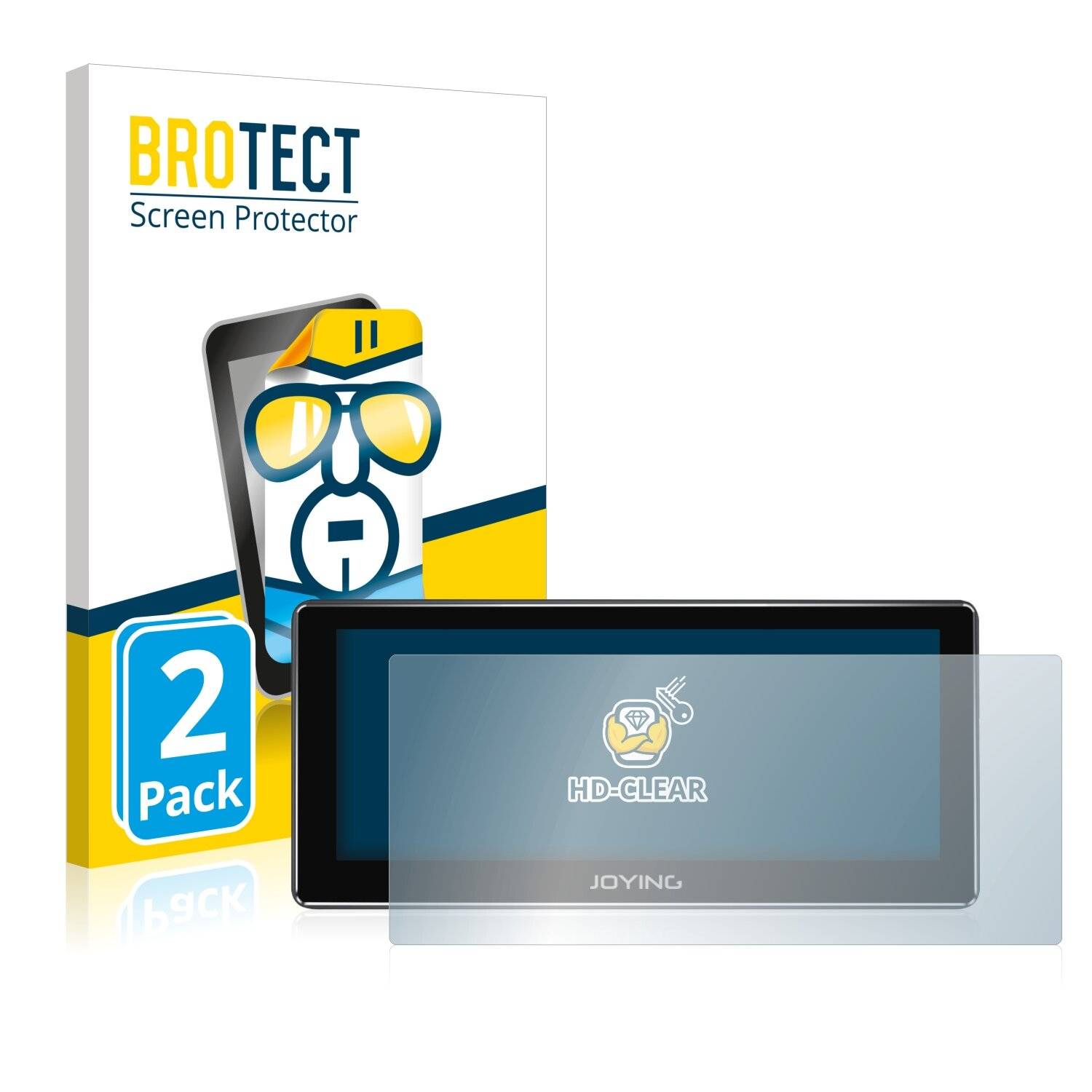 2x BROTECT HD-Clear Displayschutzfolie für Joying 4G Car Radio