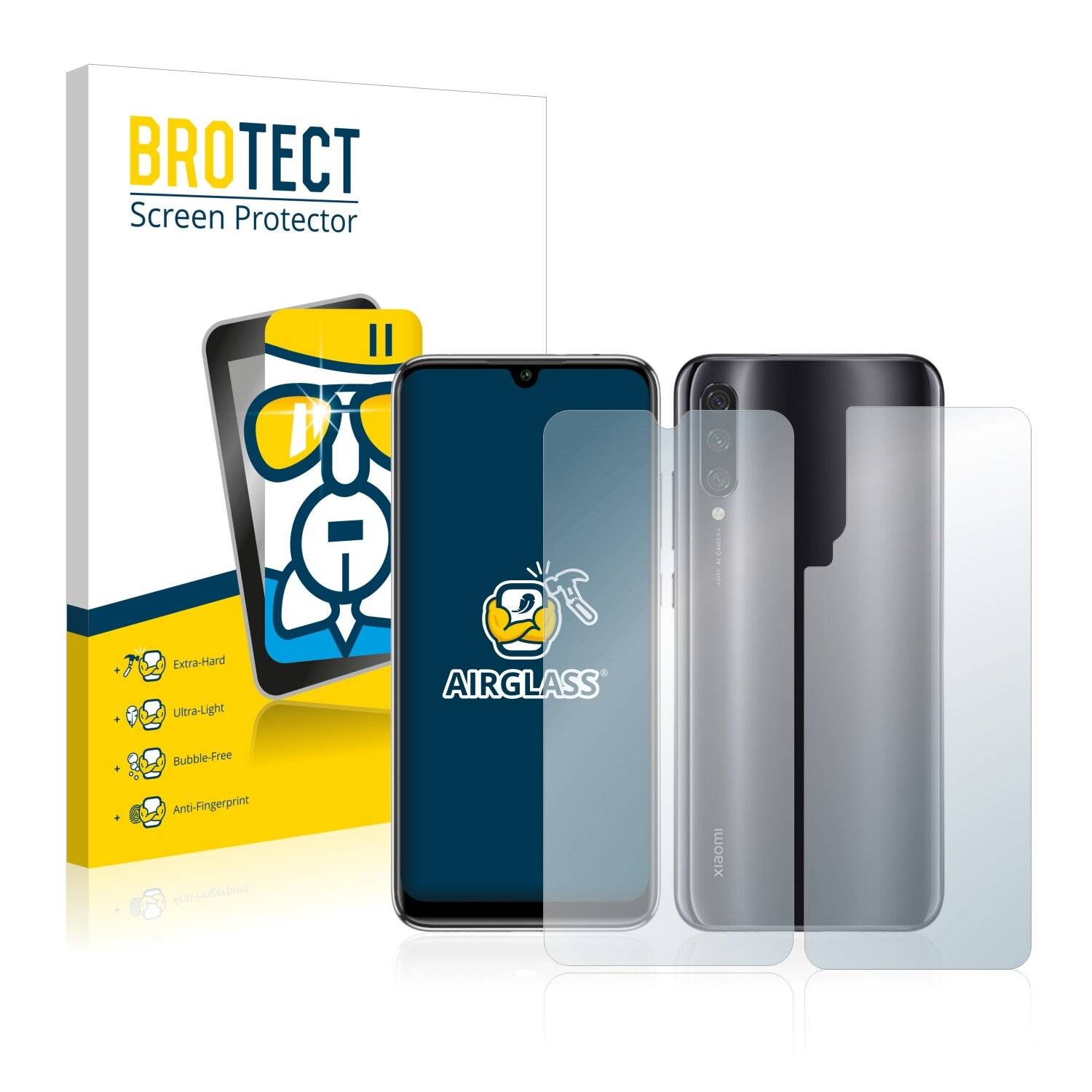 BROTECT AirGlass Schutzglas Folie für Xiaomi Mi A3 (Vorder +