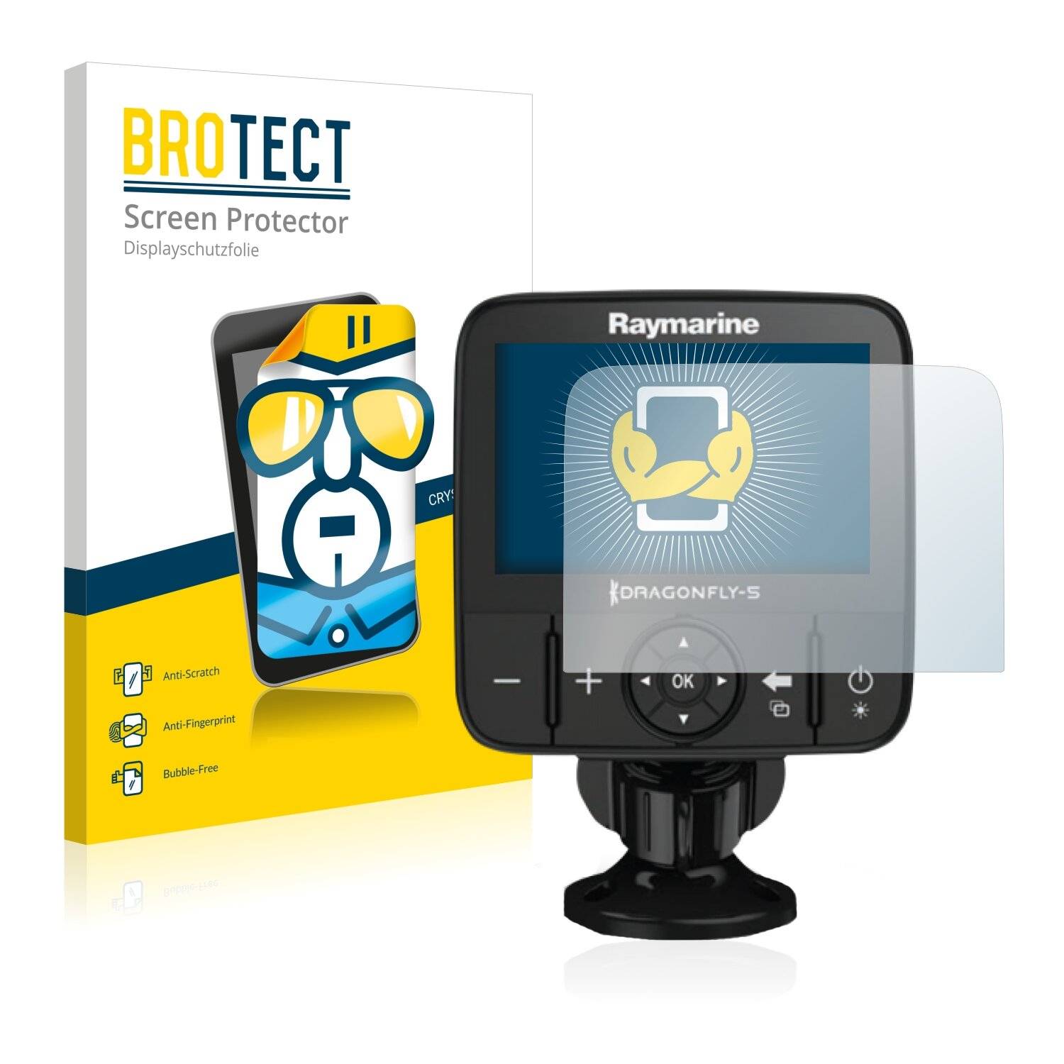 2x BROTECT HD-Clear Displayschutzfolie für Raymarine Dragonfly