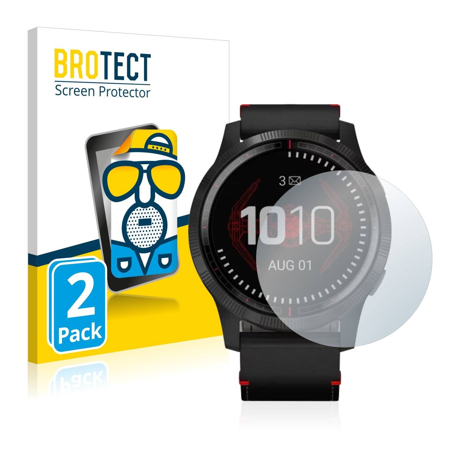 2x BROTECT Matte Displayschutzfolie für Garmin Legacy Saga Darth Vader (45 mm) -