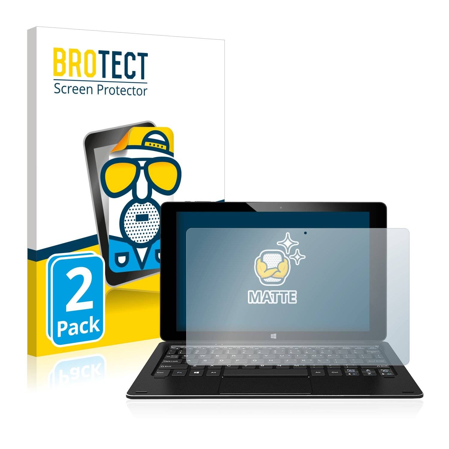 2x BROTECT Matte Displayschutzfolie für Alldocube iwork 10 Pro - Entspiegelt,