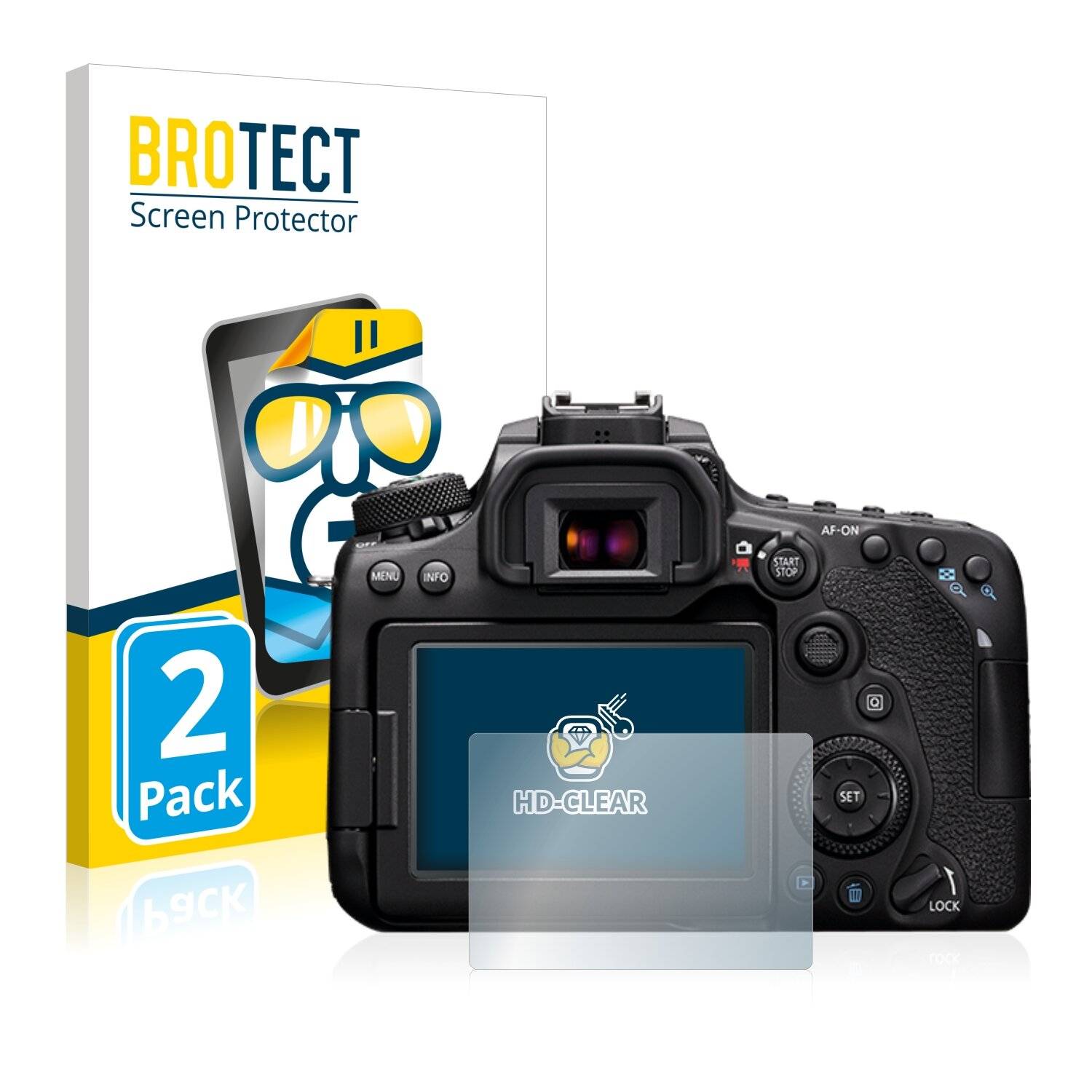 2x BROTECT HD-Clear Displayschutzfolie für Canon EOS