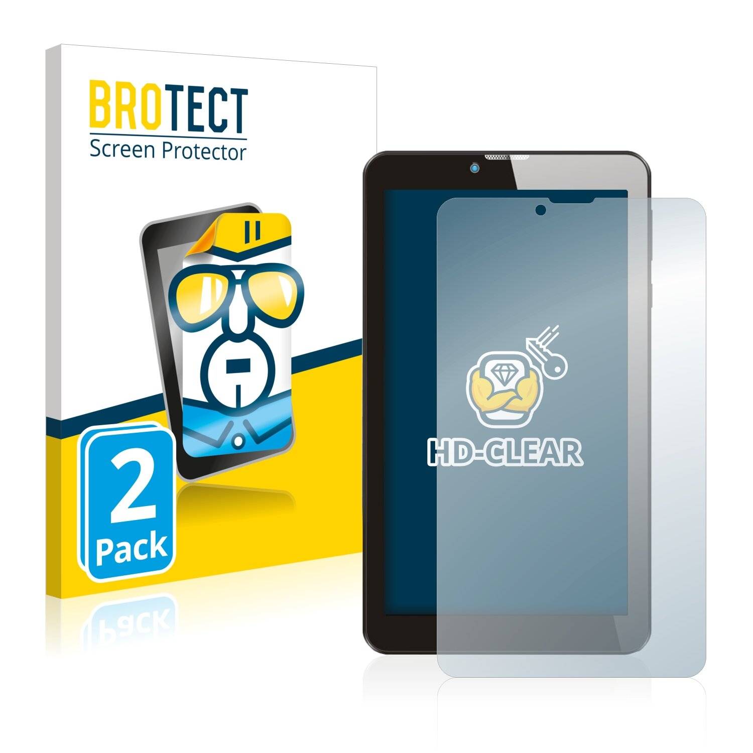 2x BROTECT HD-Clear Displayschutzfolie für Odys Pyro 7 Plus