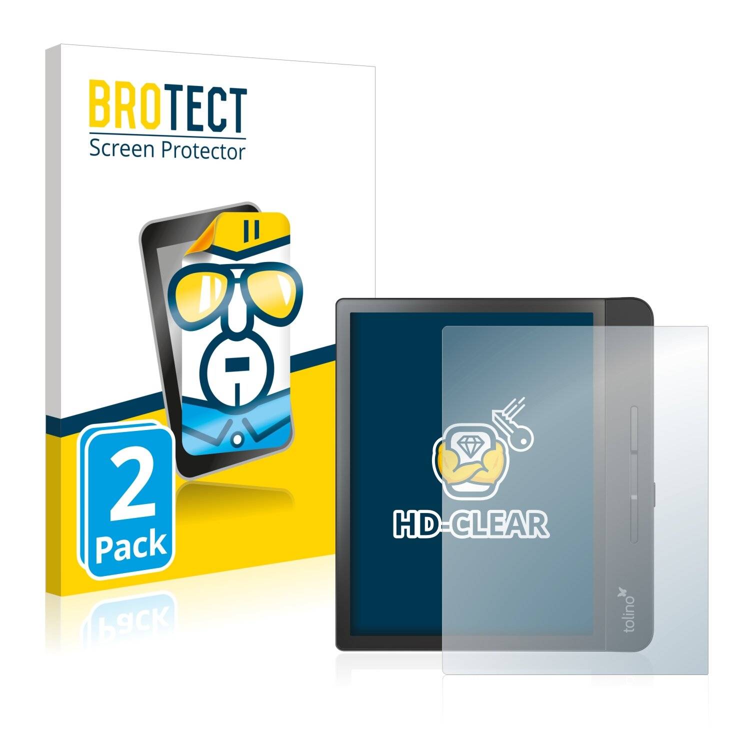 2x BROTECT HD-Clear Displayschutzfolie für Tolino Epos