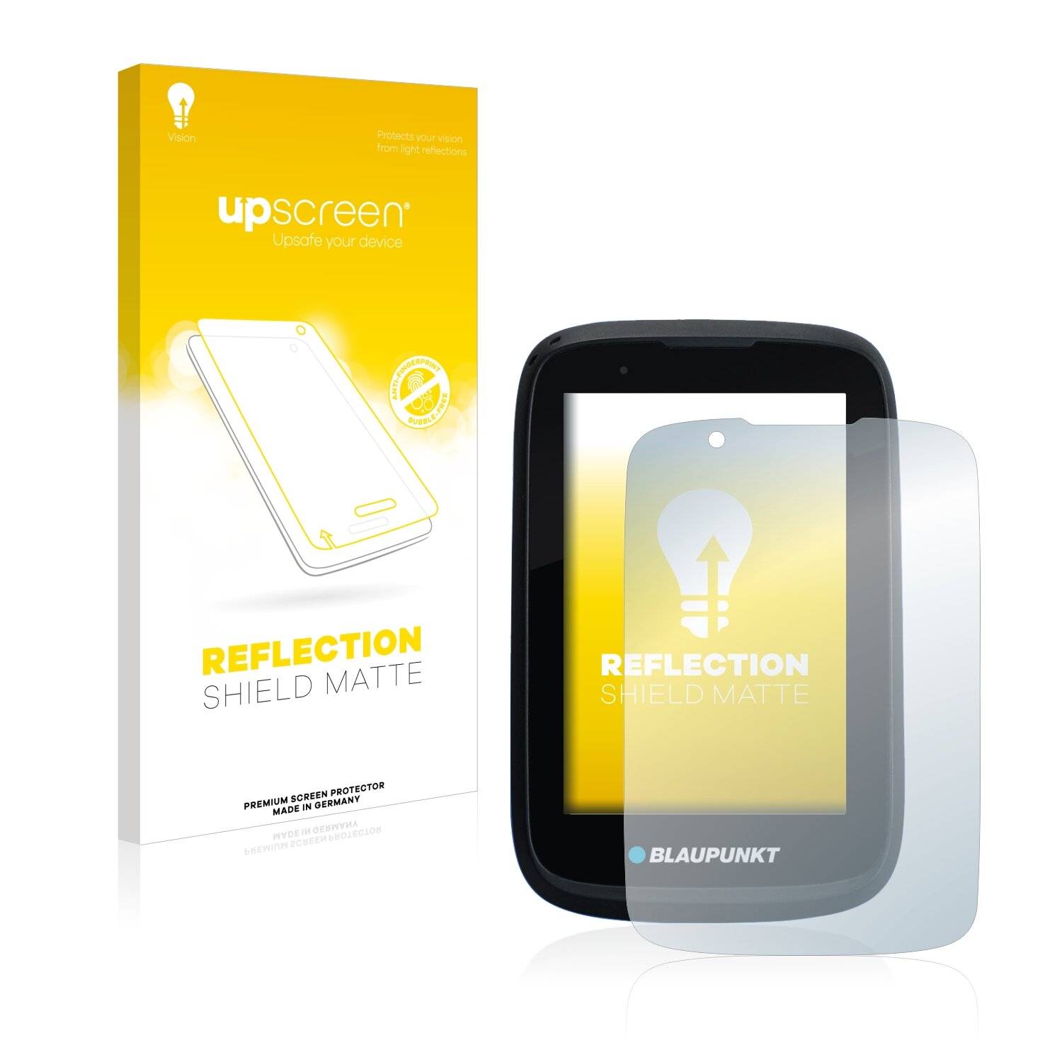 upscreen Reflection Shield Matte Premium Displayschutzfolie für Blaupunkt BikePilot 2