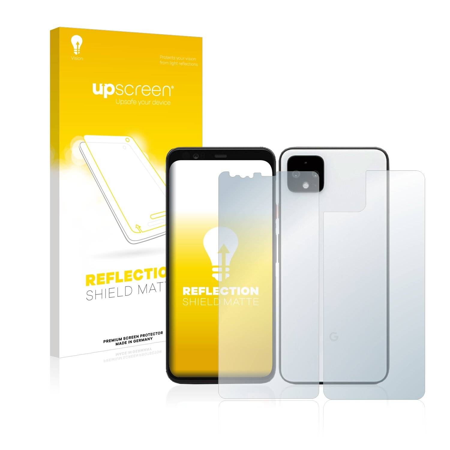 upscreen Reflection Shield Matte Premium Displayschutzfolie für Google Pixel 4 XL (Vorder +