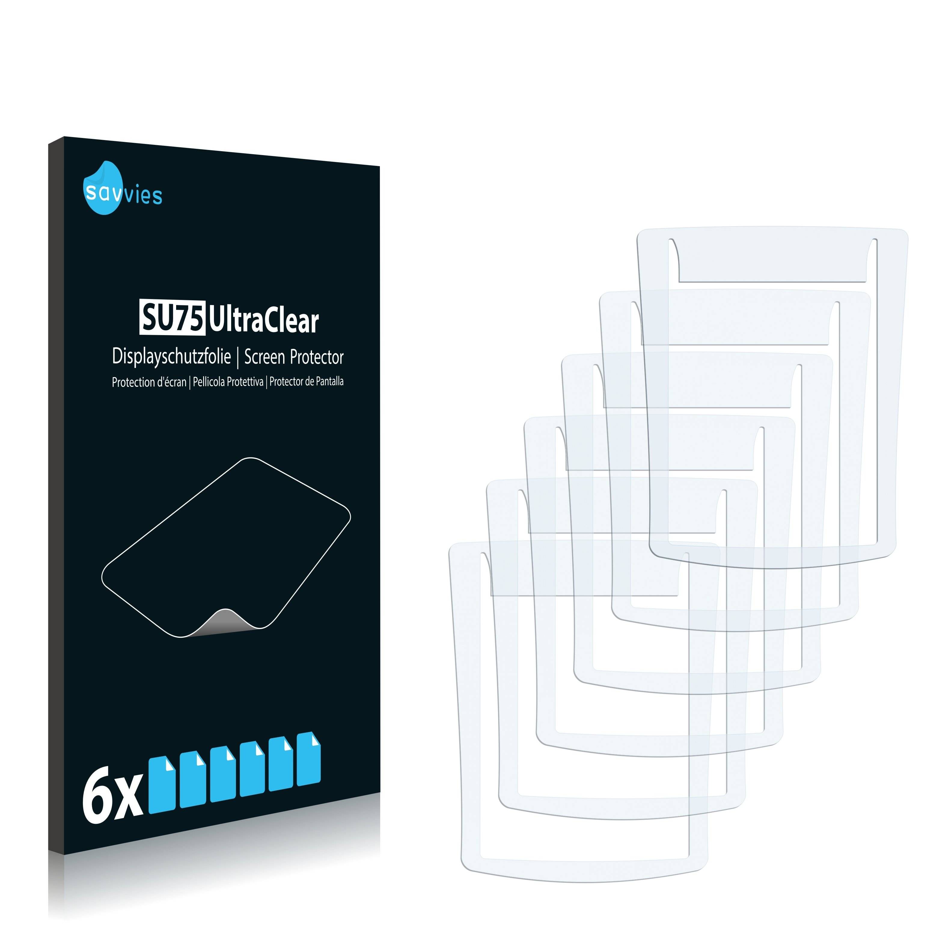6x Savvies SU75 Displayschutzfolie für Verifone H5000 (Fläche um
