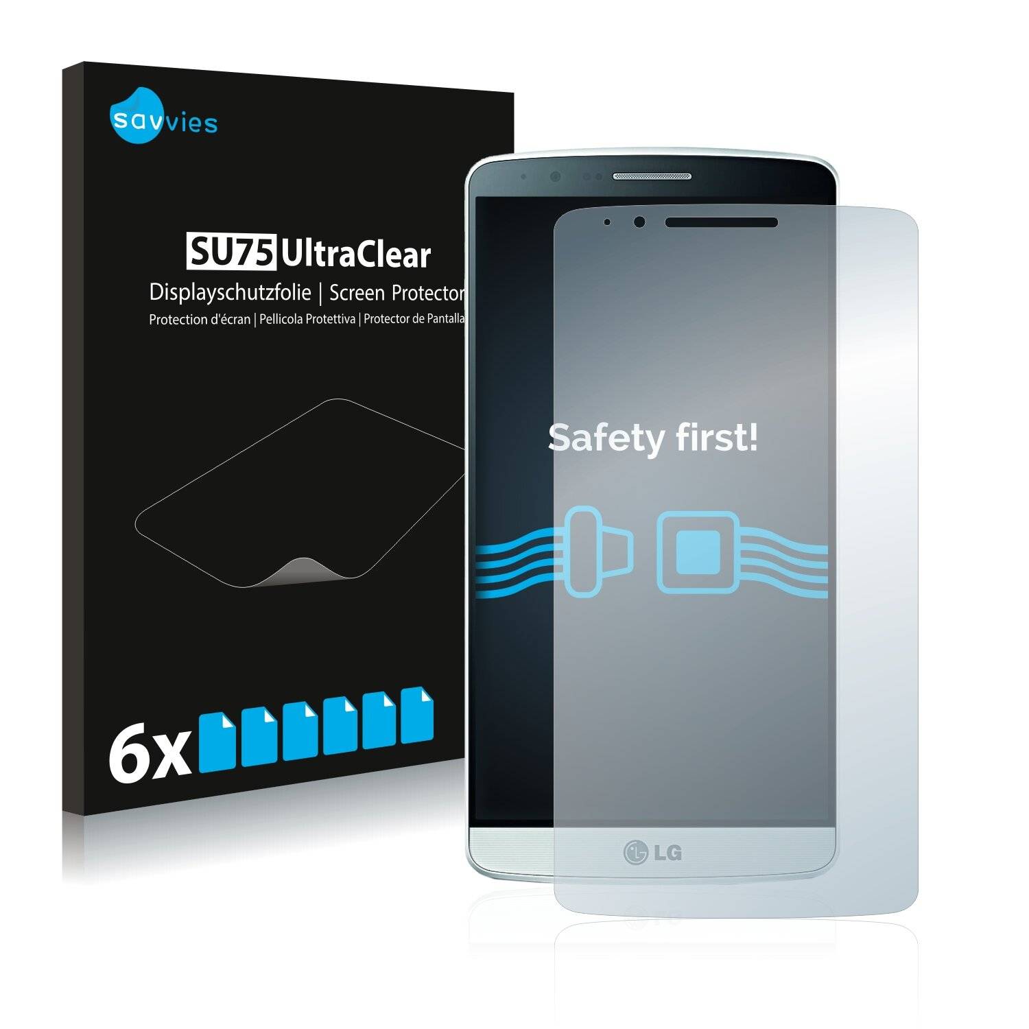 6x Savvies SU75 Displayschutzfolie für LG G3
