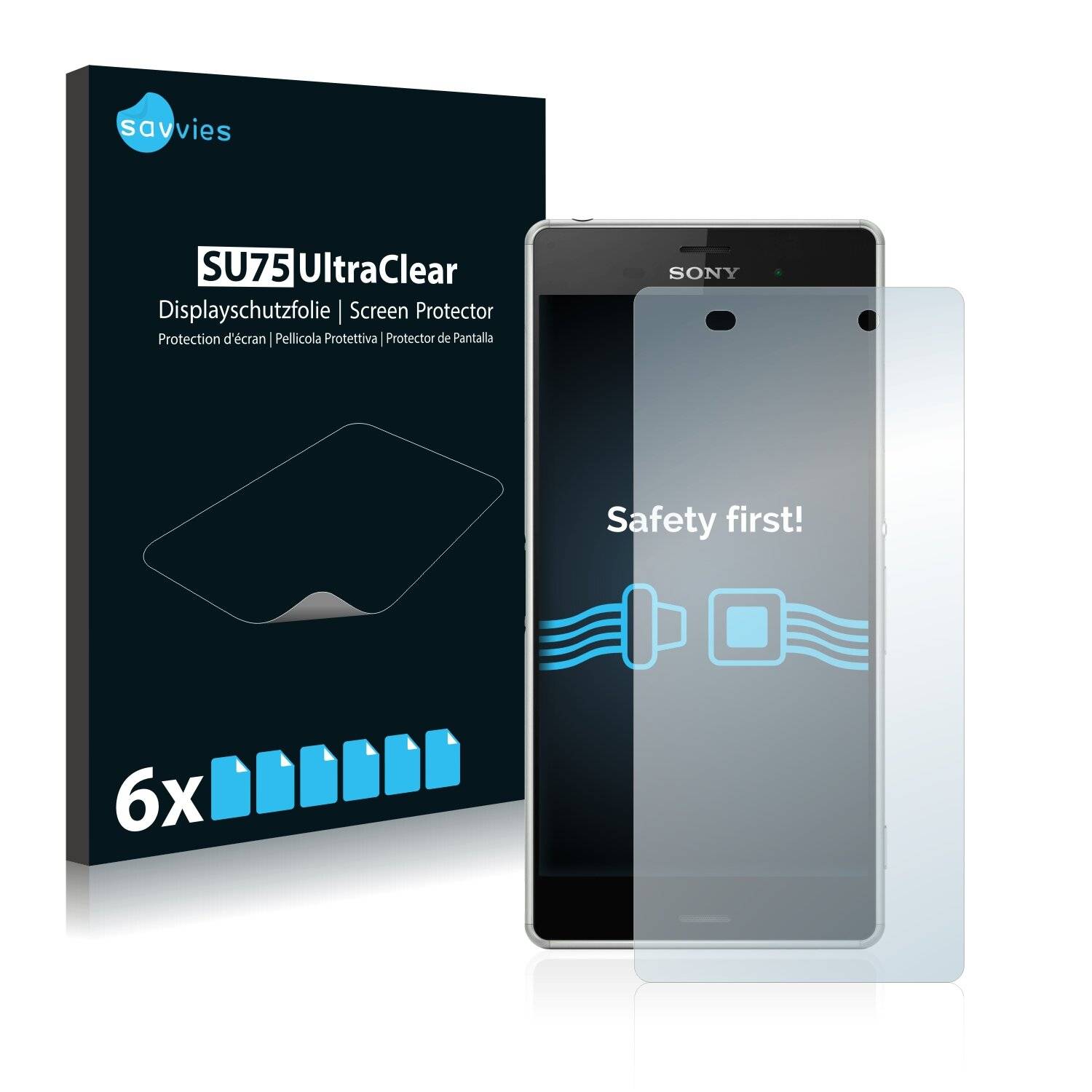 6x Savvies SU75 Displayschutzfolie für Sony Xperia