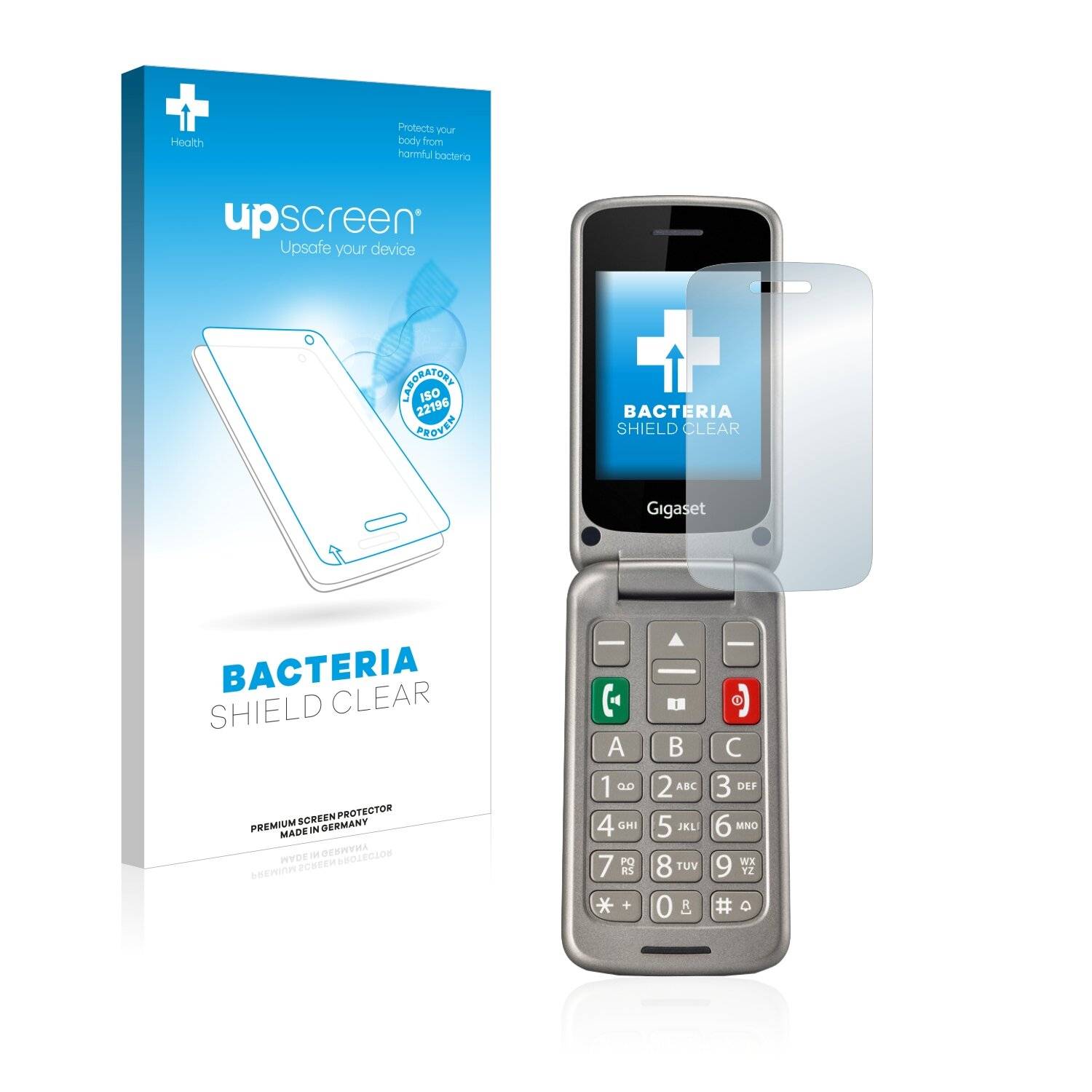 upscreen Bacteria Shield Clear Premium Antibakterielle Displayschutzfolie für Gigaset
