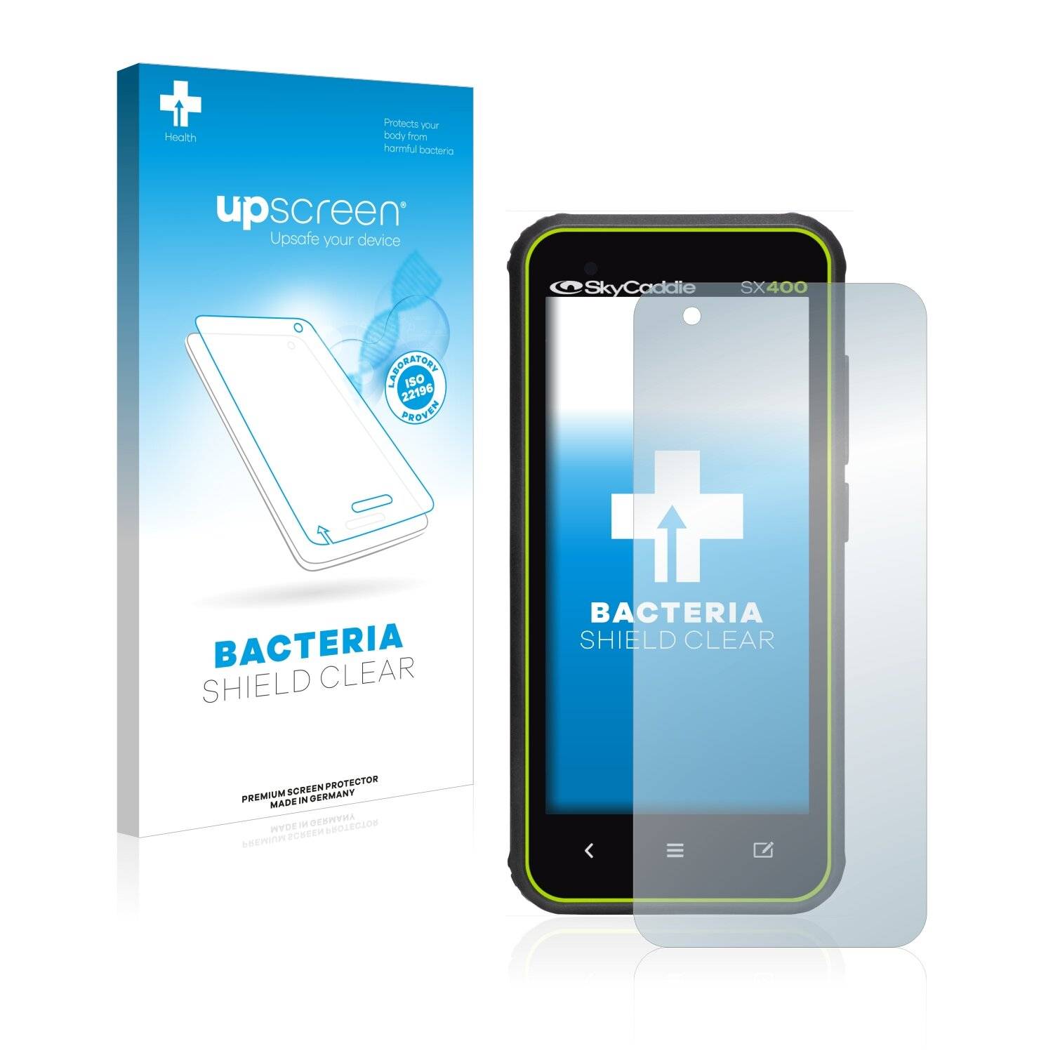 upscreen Bacteria Shield Clear Premium Antibakterielle Displayschutzfolie für SkyCaddie