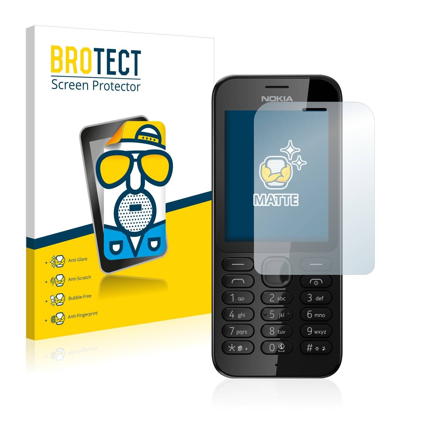 2x BROTECT Matte Displayschutzfolie für Nokia 222 - Entspiegelt,