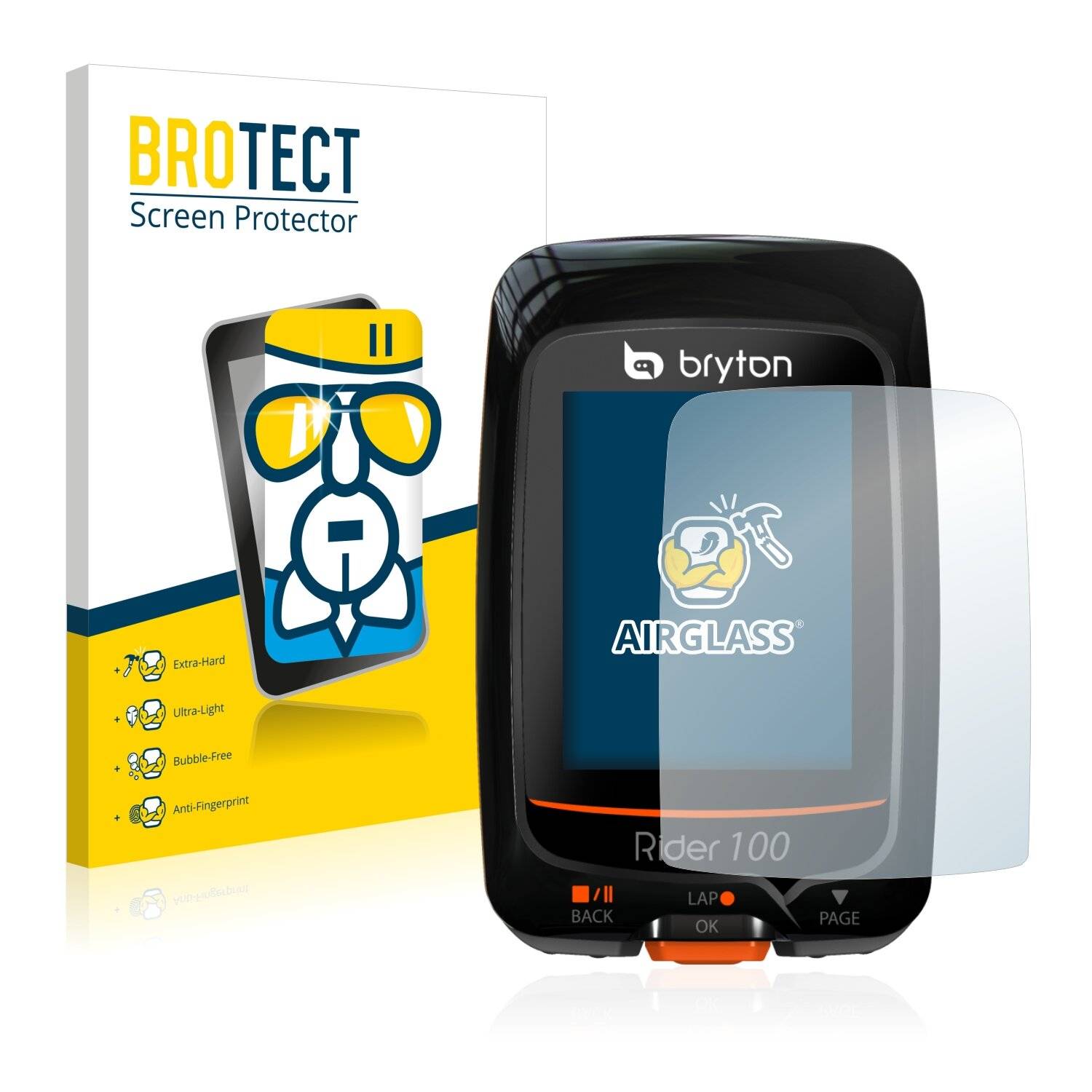 BROTECT AirGlass Schutzglas Folie für Bryton Rider