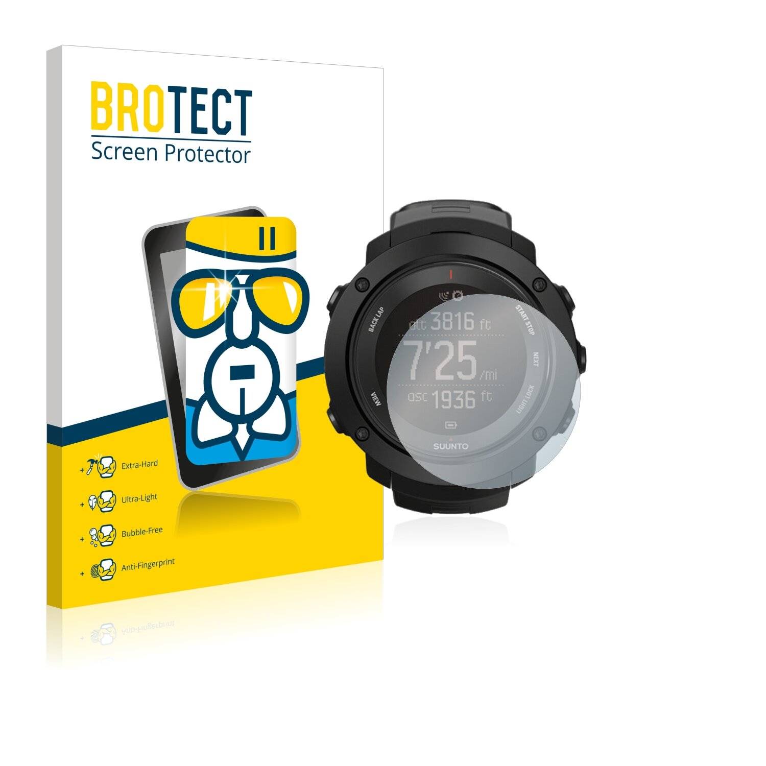 BROTECT AirGlass Schutzglas Folie für Suunto Ambit3 Vertical