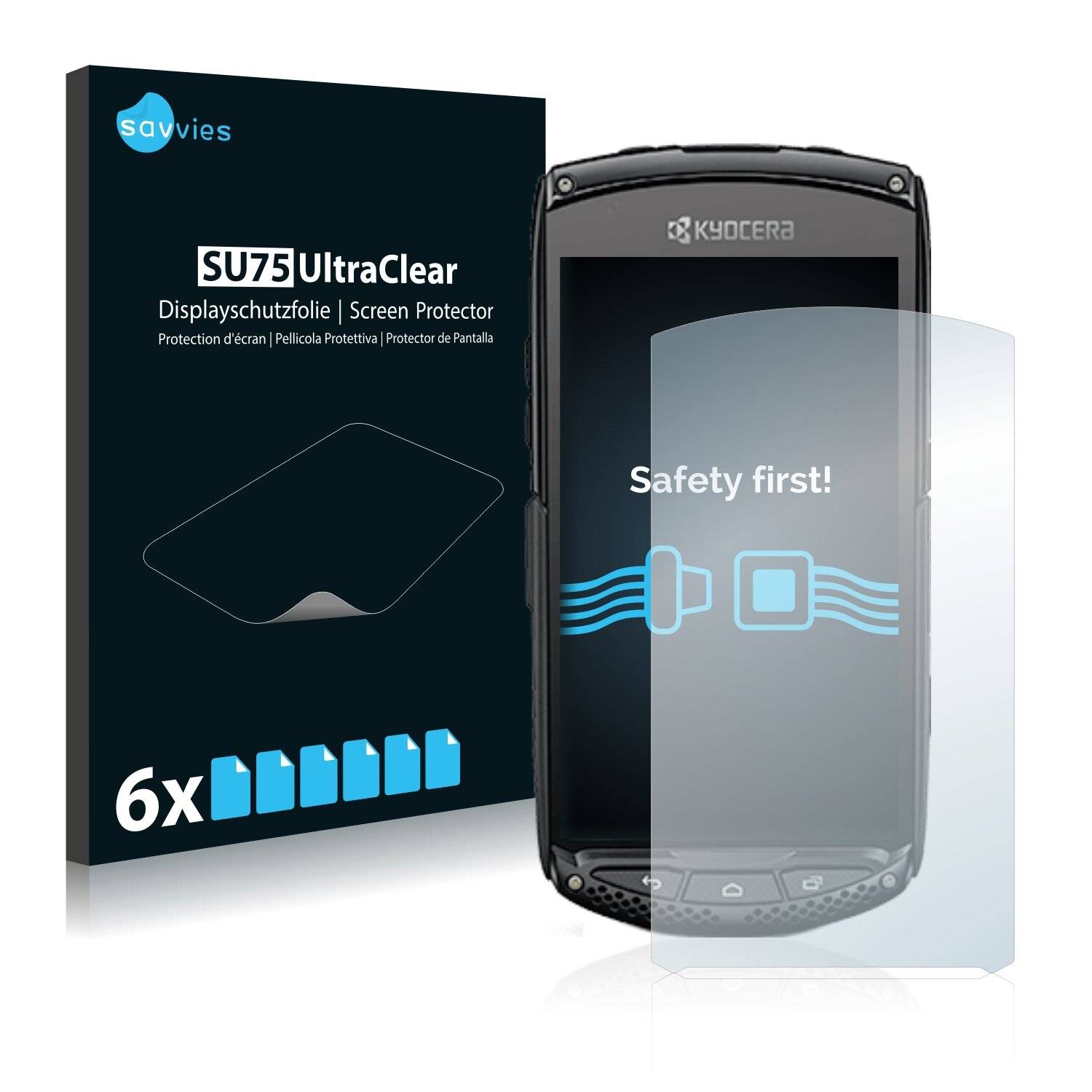 6x Savvies SU75 Displayschutzfolie für Kyocera