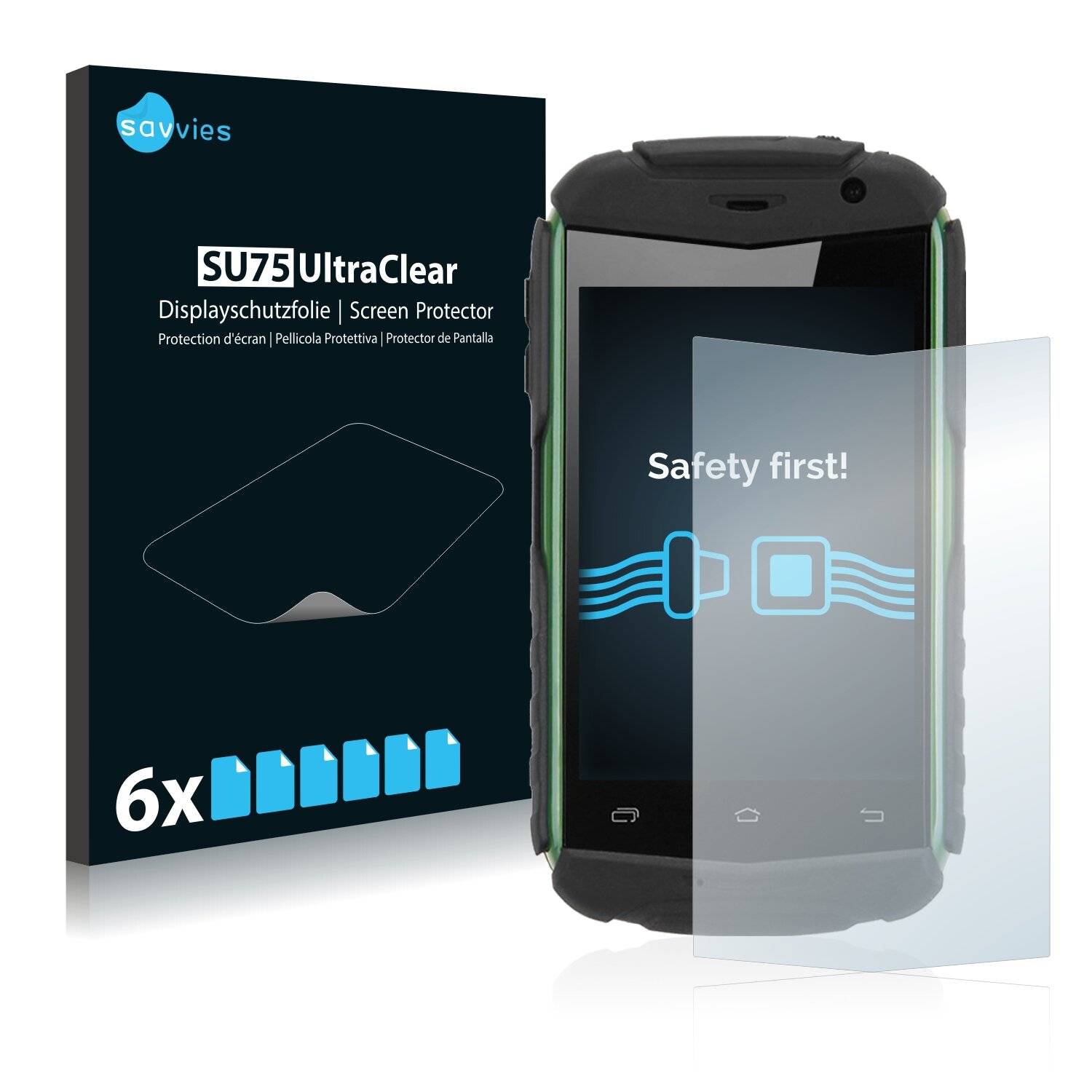6x Savvies SU75 Displayschutzfolie für Doogee Titans